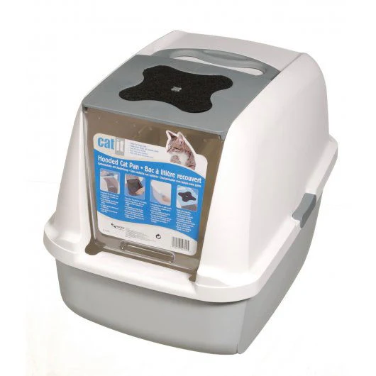 Catit Hooded Cat Pan Grey 57x46x39cm (22.4x18.3x15.3")
