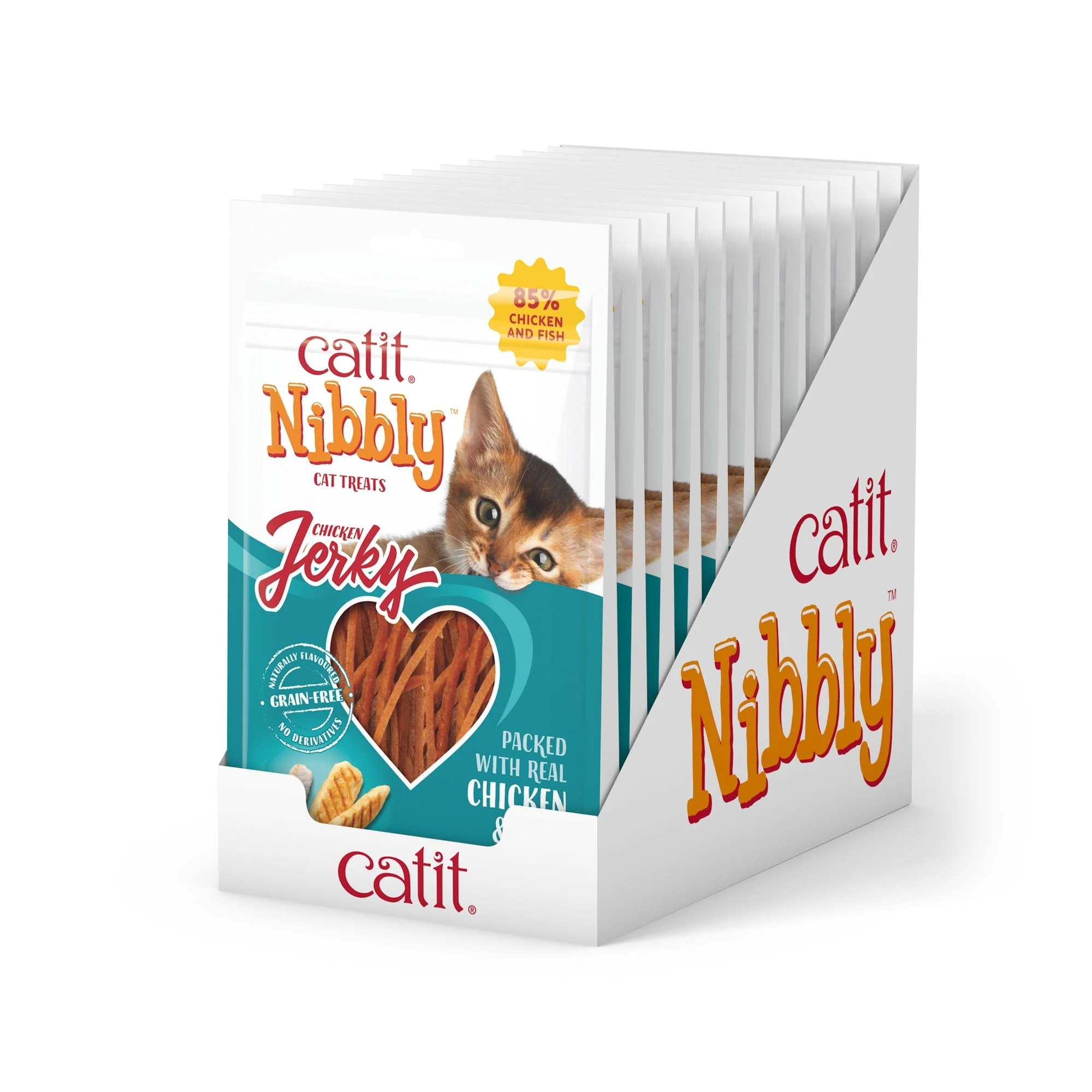Catit Nibbly Jerky Chicken & Fish 30g - Image 2