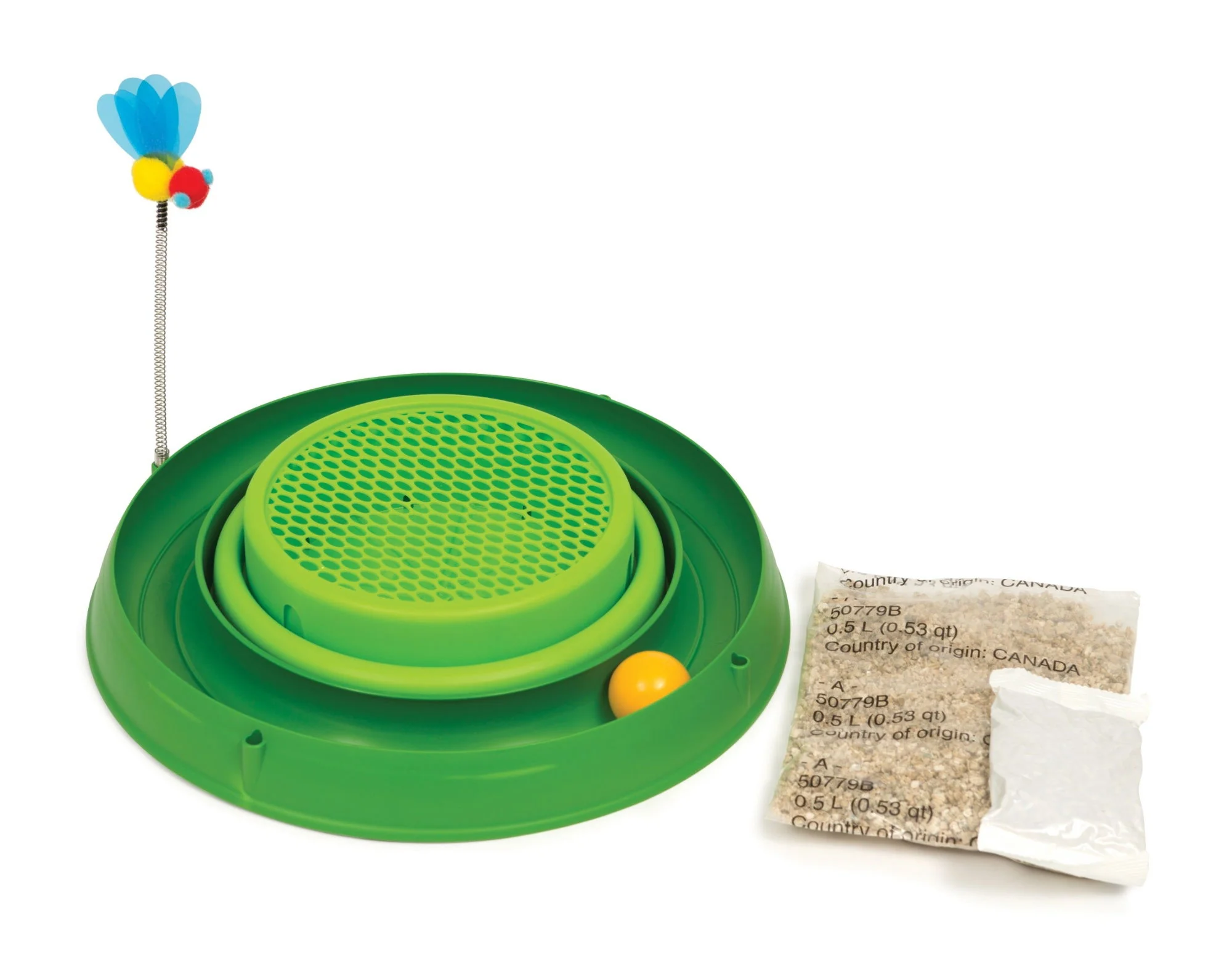 Catit Play Circuit Ball Toy With Grass Green - Image 2