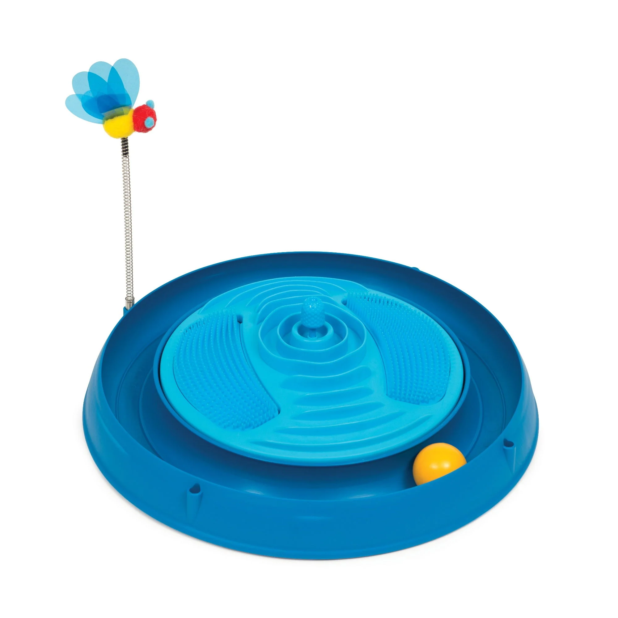 Catit Play Circuit Ball Toy With Massager Blue - Image 2