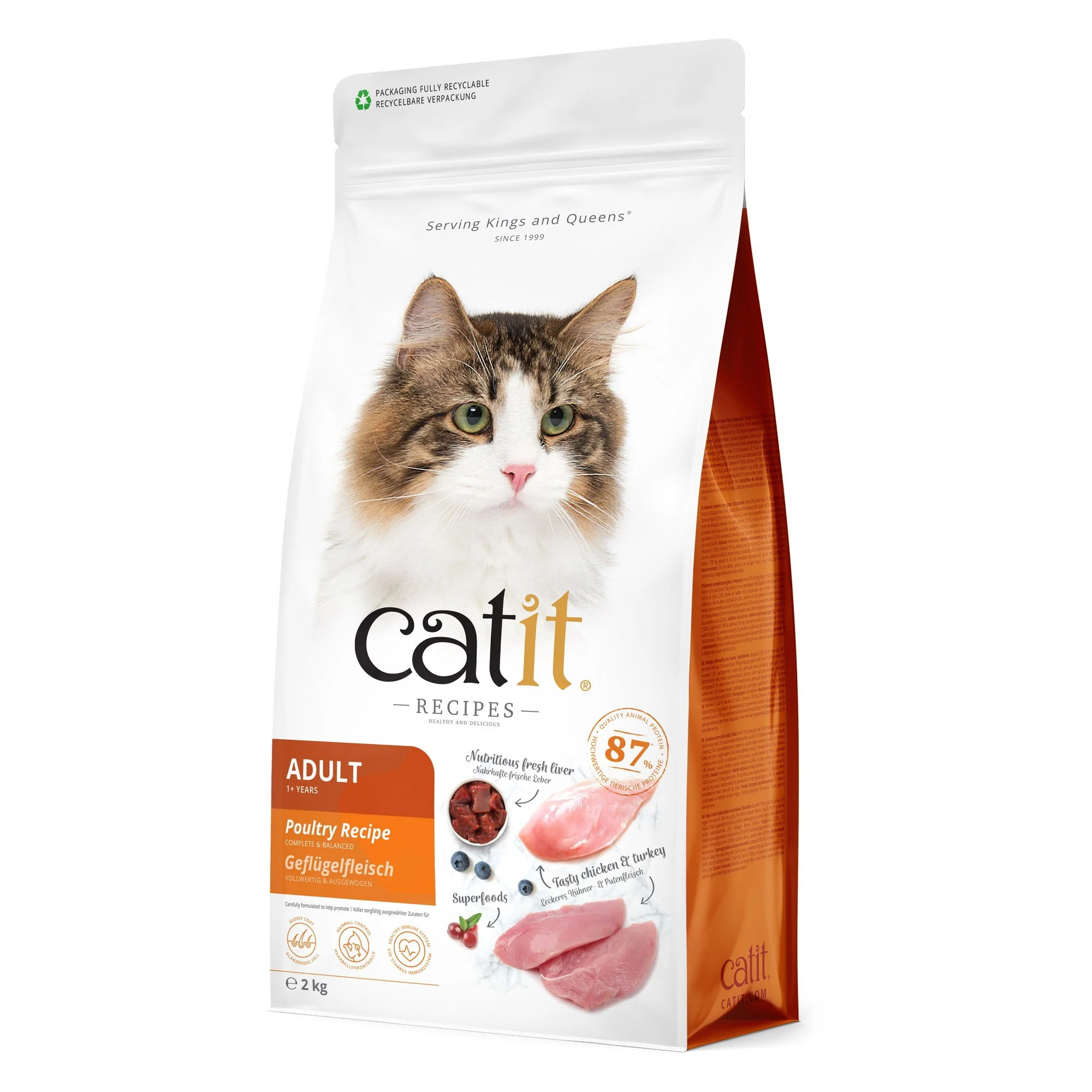 Catit Recipes Dry Adult Poultry 2kg - Image 3