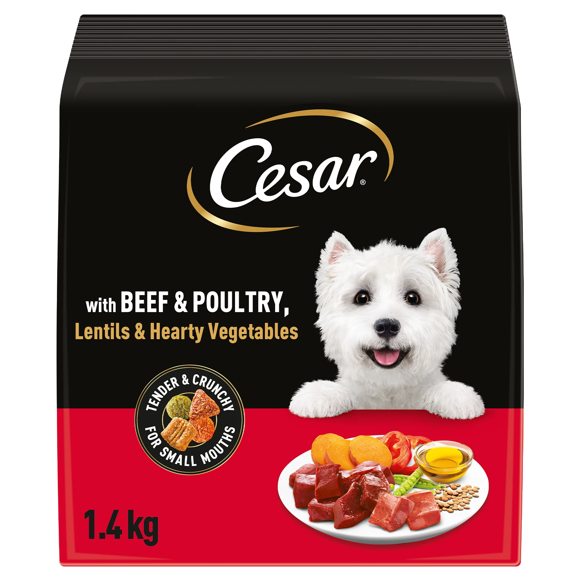 Cesar Dog Complete Dry with Beef  Poultry and Veg 1.4kg