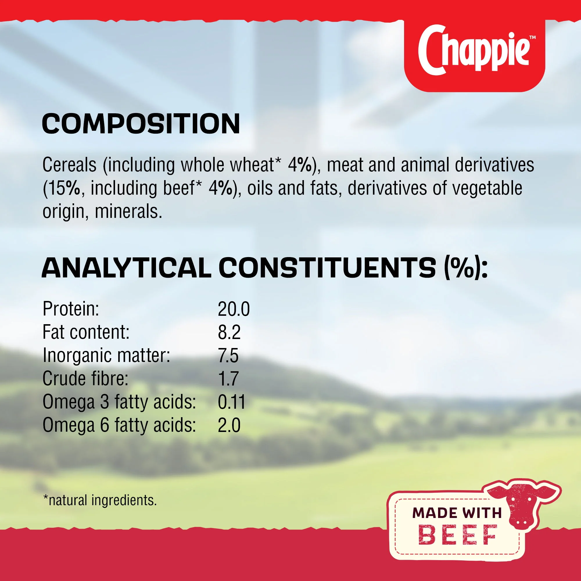 Chappie Complete Adult Dry Dog Food Beef & Wholegrain Cereal 15kg - Image 5