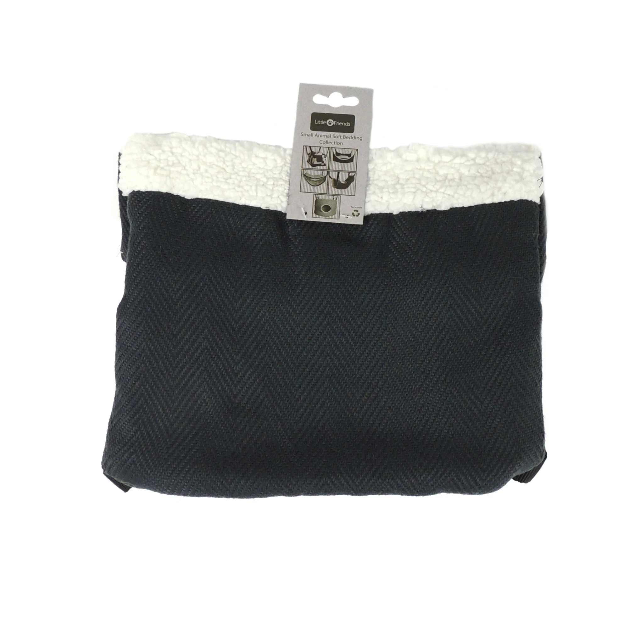 Classic Fluffy Lined Hammock With Pouch: Grey Weave - Image 2