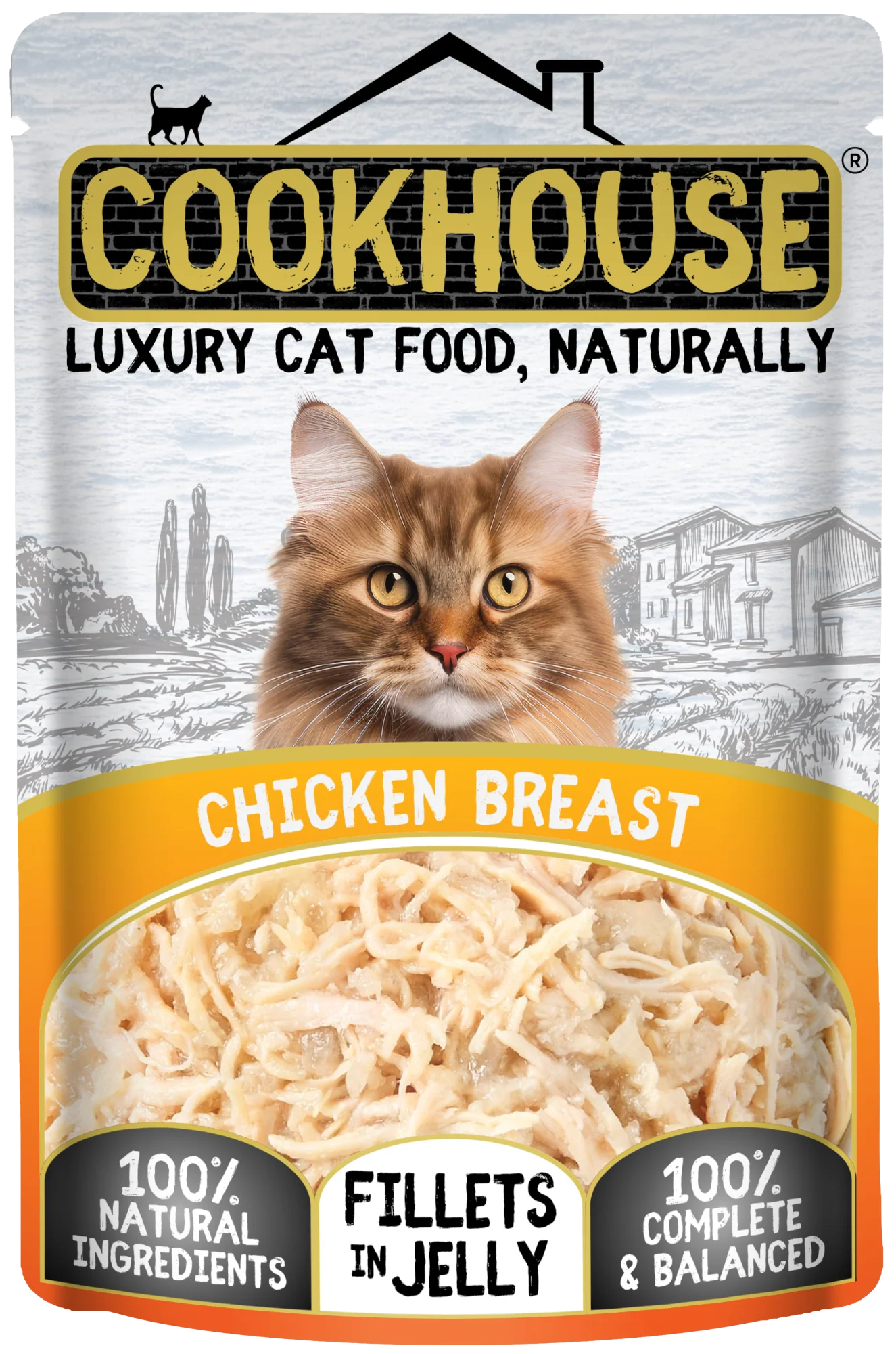 COOKHOUSE Luxury Cat Food - Fillets in Jelly - Chicken Breast - 18 x 70g
