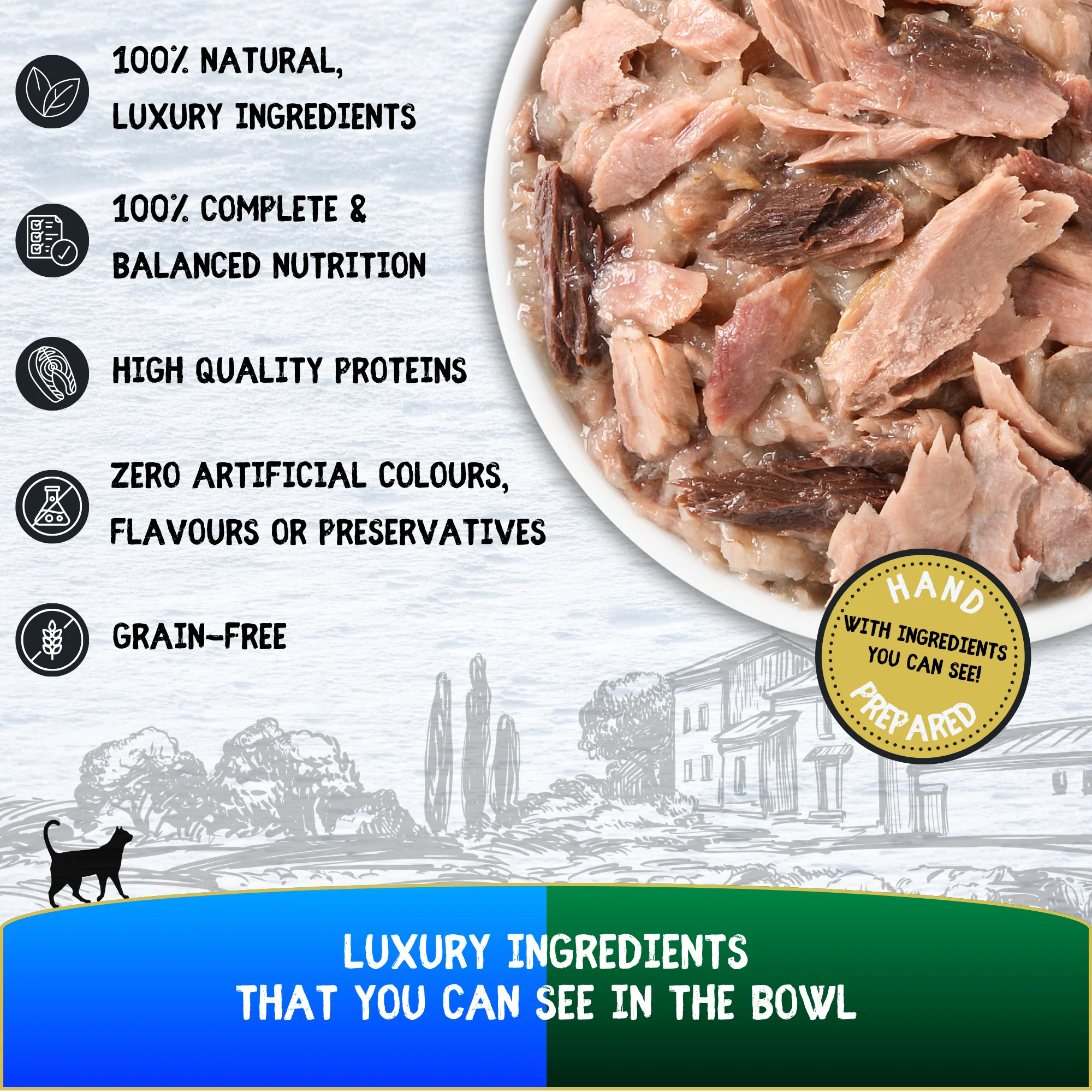 COOKHOUSE Luxury Cat Food - Fillets in Jelly - Tuna Loin with Sardine 6 x 70g - Image 3