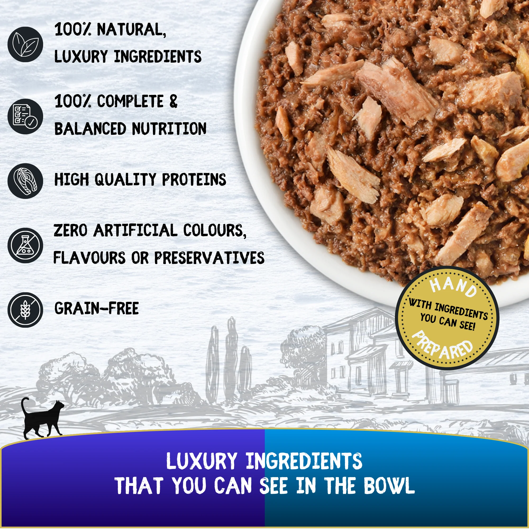 COOKHOUSE Luxury Cat Food - Terrines - Tuna with Mackerel - 6 x 70g - Image 3