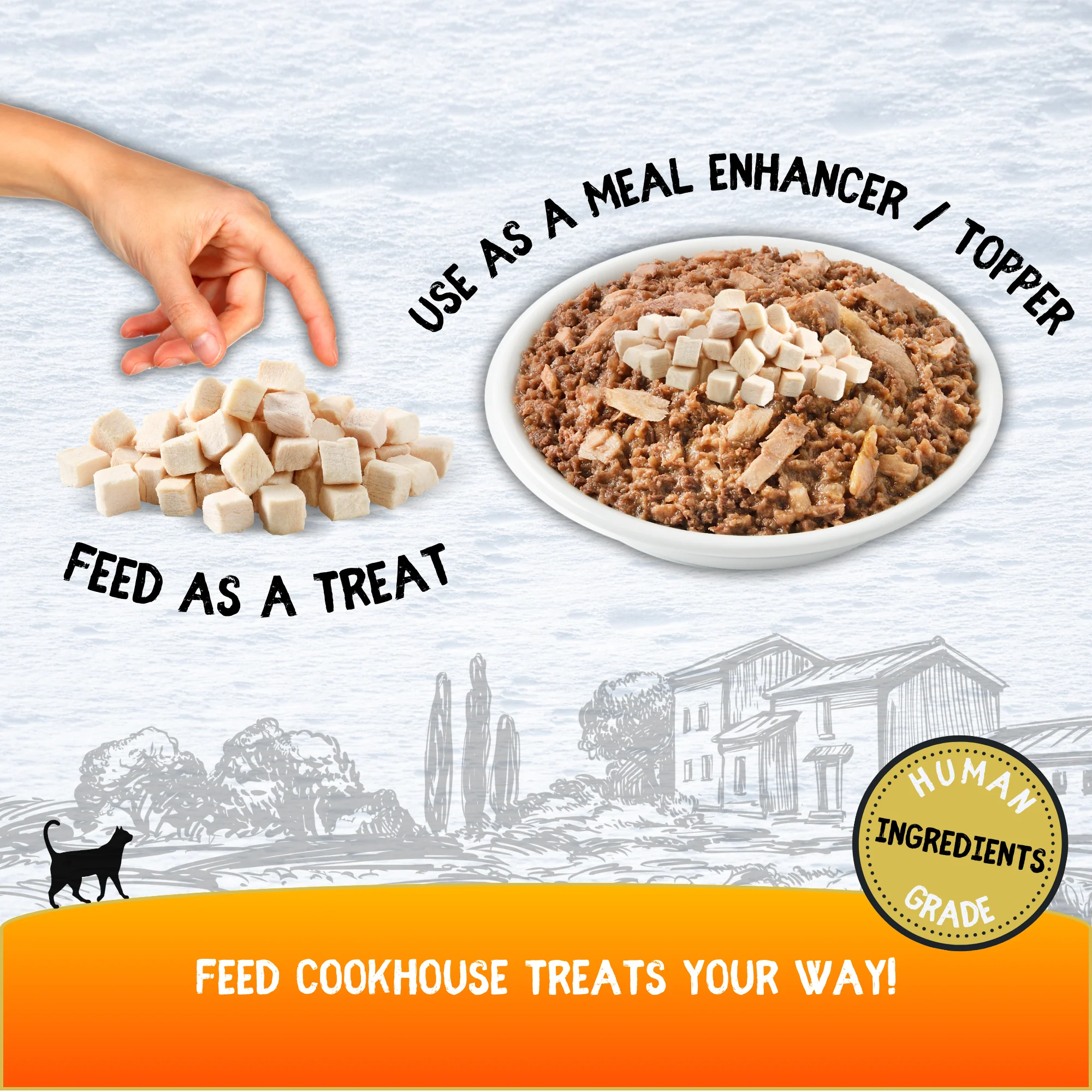 COOKHOUSE Luxury Cat Treats - Freeze Dried - 100% Chicken Breast - Image 3