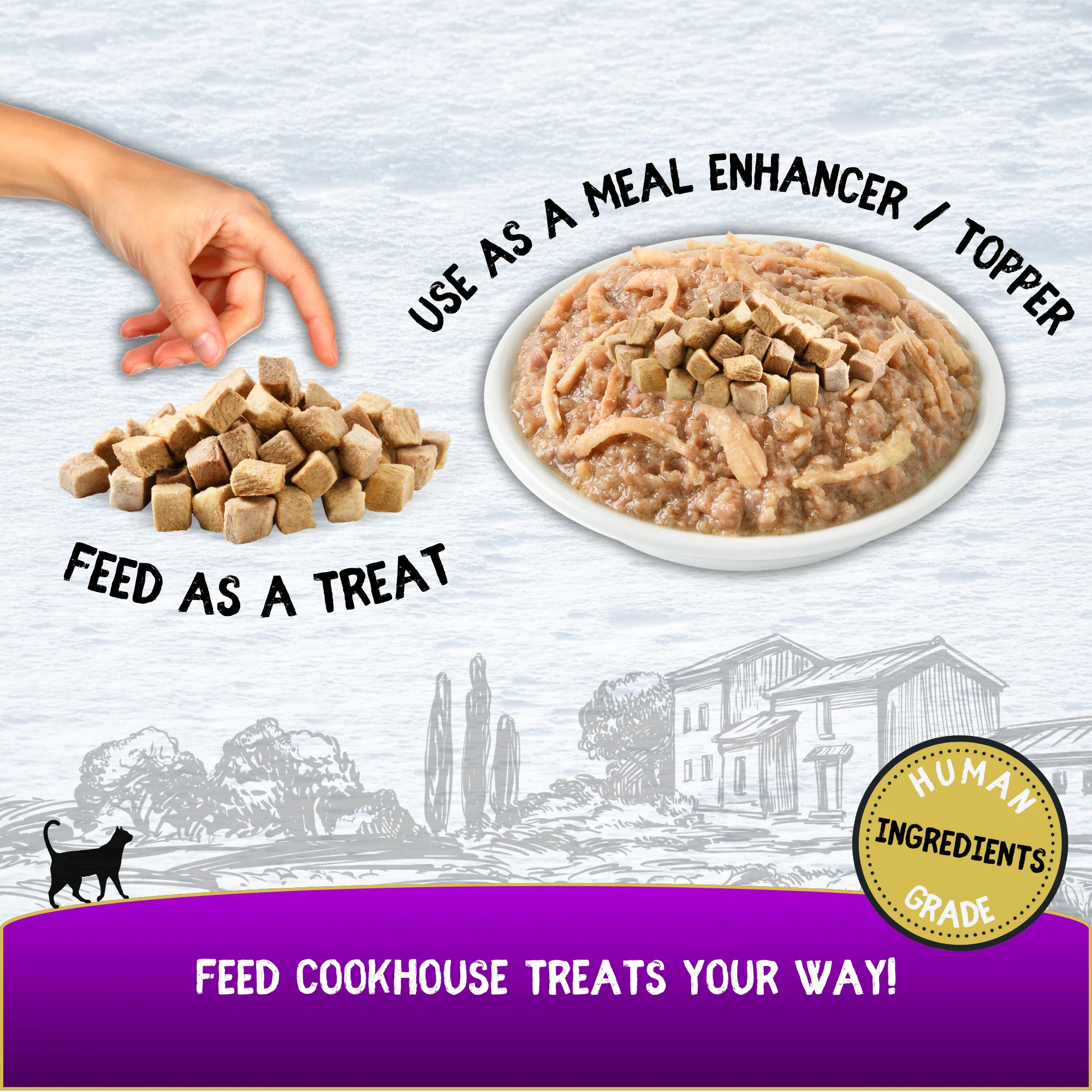 COOKHOUSE Luxury Cat Treats - Freeze Dried - 100% Duck Breast - Image 3