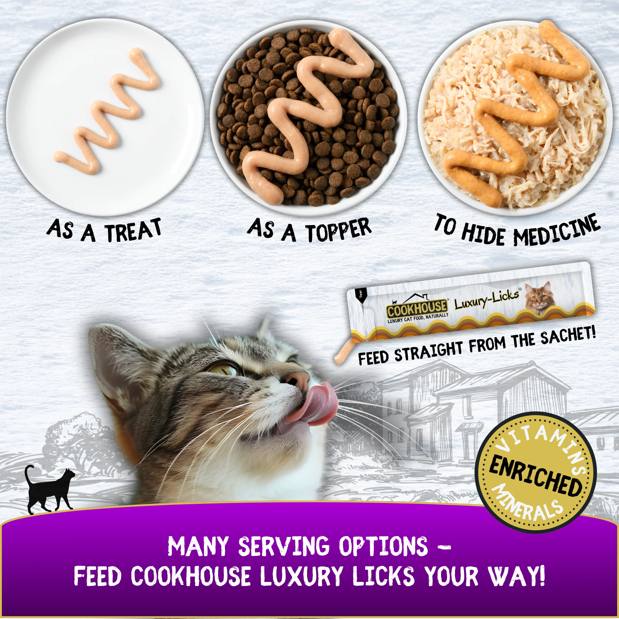 COOKHOUSE Luxury Cat Treats - Luxury Licks Puree - Mixed Variety - Image 3
