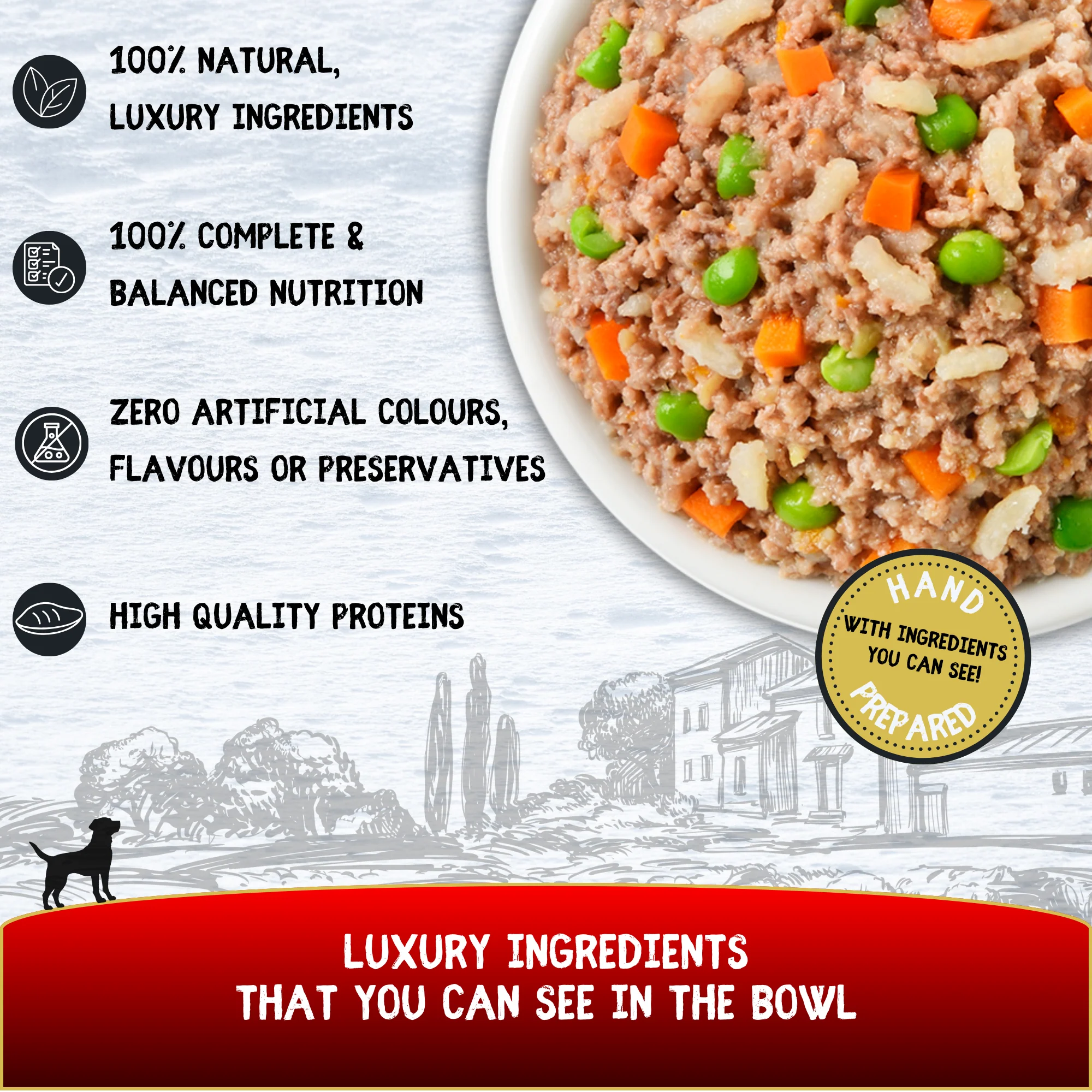 COOKHOUSE Luxury Dog Food - Terrines - Chicken with Beef & Veg - 15 x 100g - Image 2