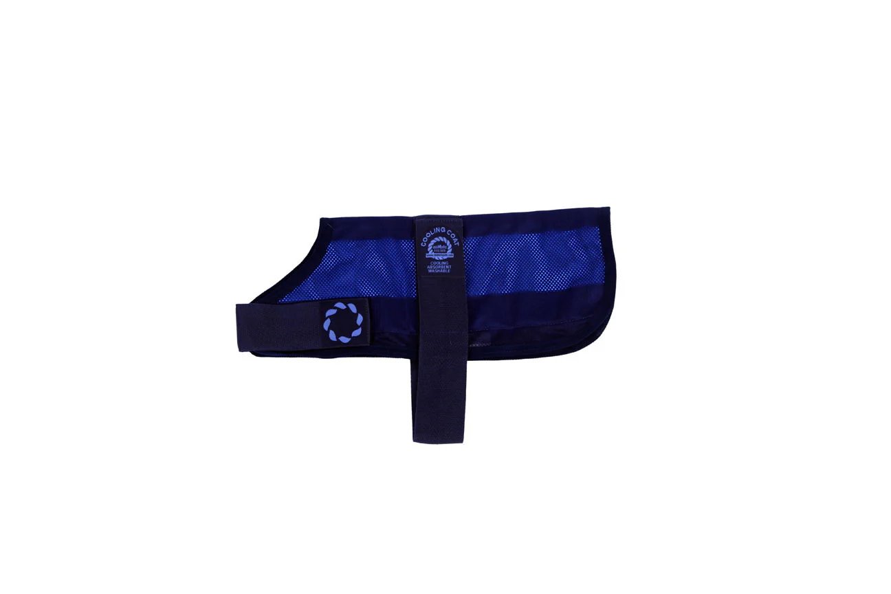 Cooling Dog Coat & Bag Navy Sml 12"