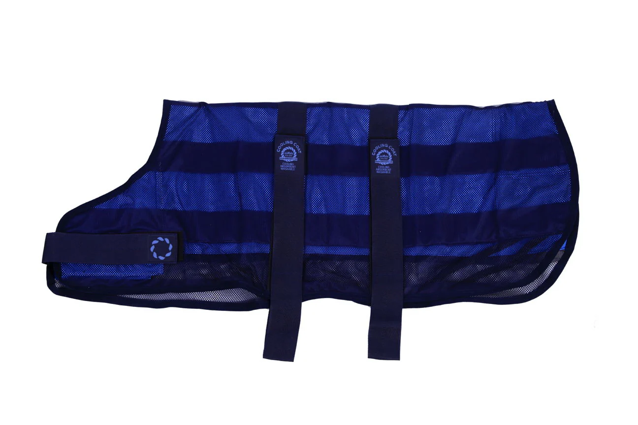 Cooling Dog Coat & Bag Navy XXLge 28"