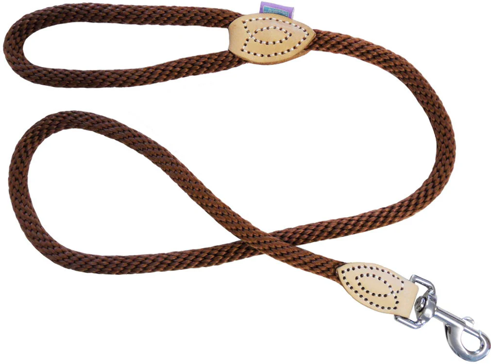 Dog&Co Supersoft Rope Trigger Lead Brown 14mm X48"