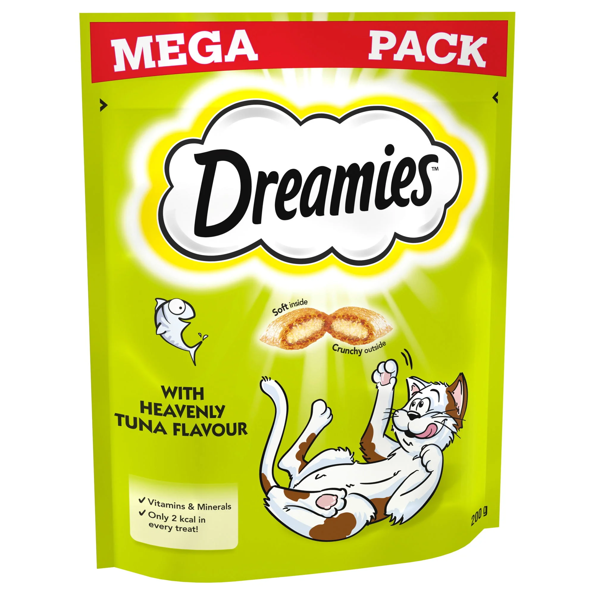 DREAMIES Cat Treat Biscuits with Tuna Flavour Mega Pack 200g - Image 2