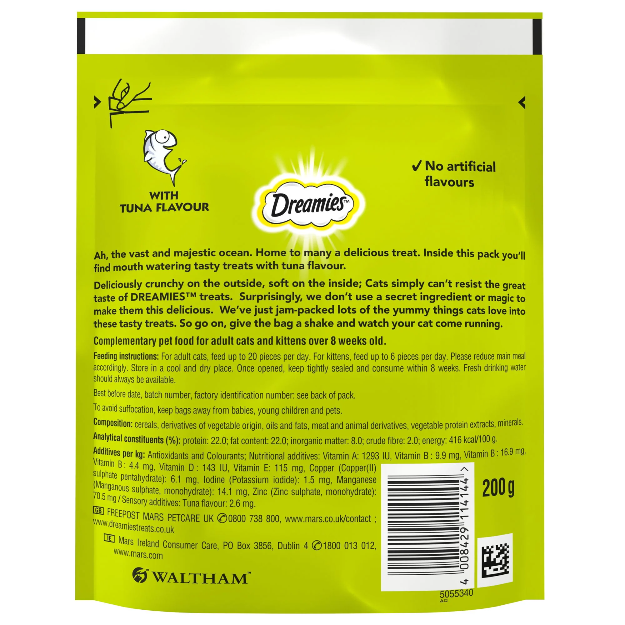 DREAMIES Cat Treat Biscuits with Tuna Flavour Mega Pack 200g - Image 3