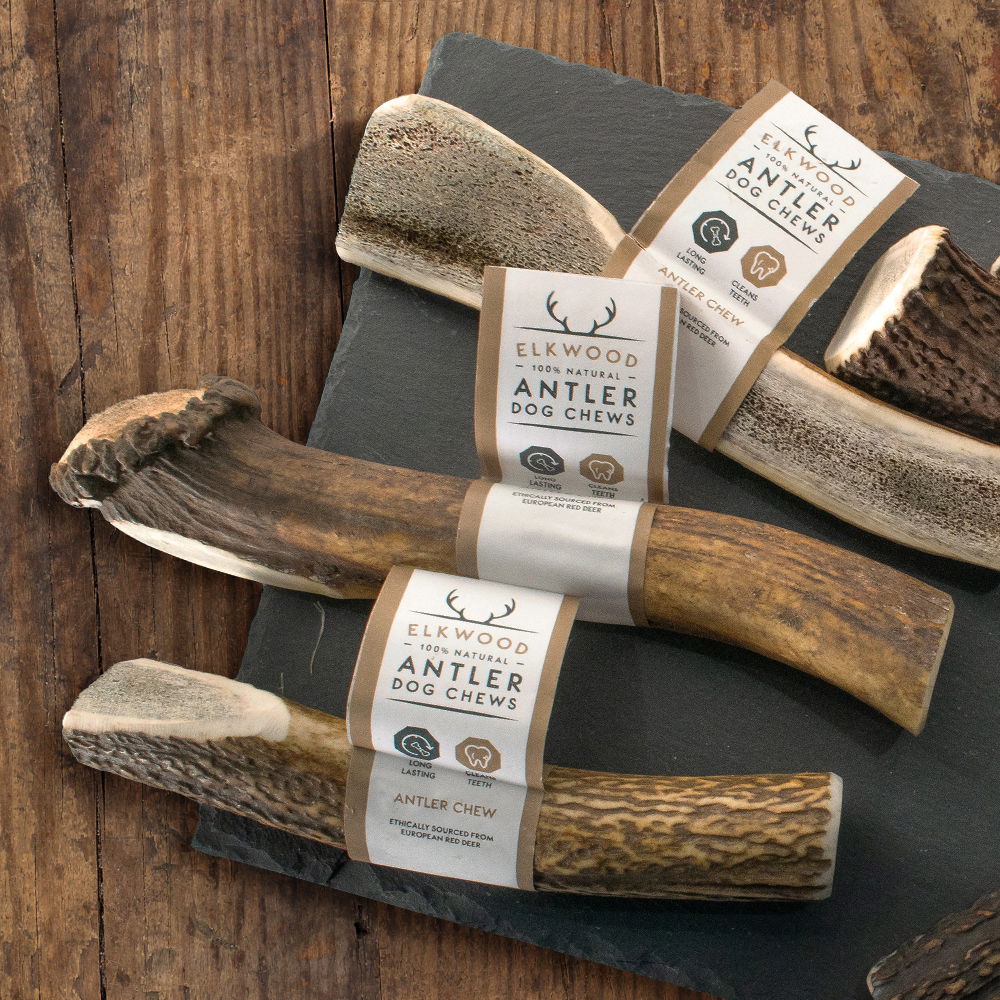 Elkwood 100% Natural Split Antler Chew Large