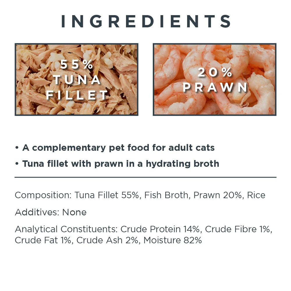 Encore Adult Wet Cat Food Pouch - Tuna & Prawn 70g - Image 3