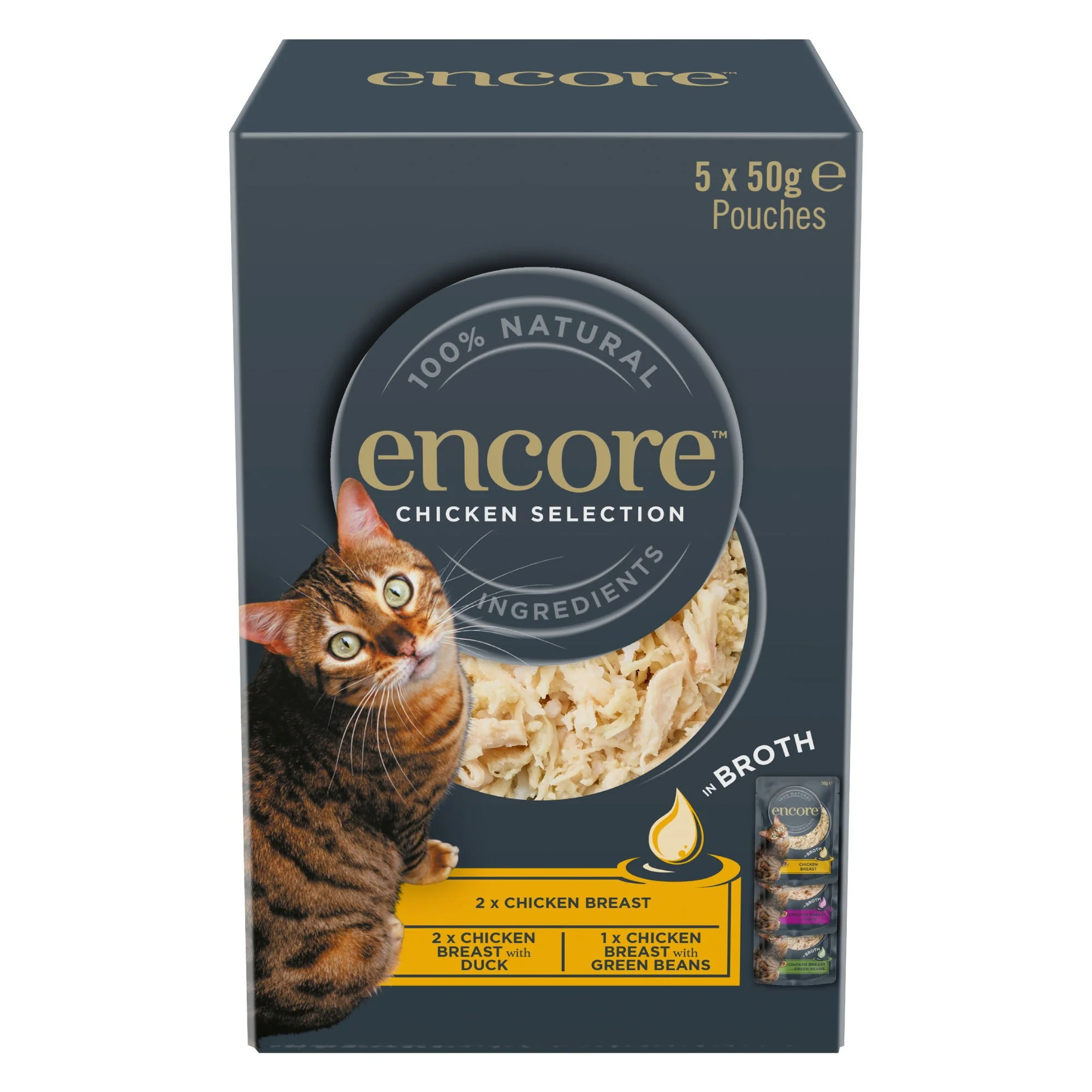 Encore Cat Broth Pouch Chicken Selection 5x50 per Pk