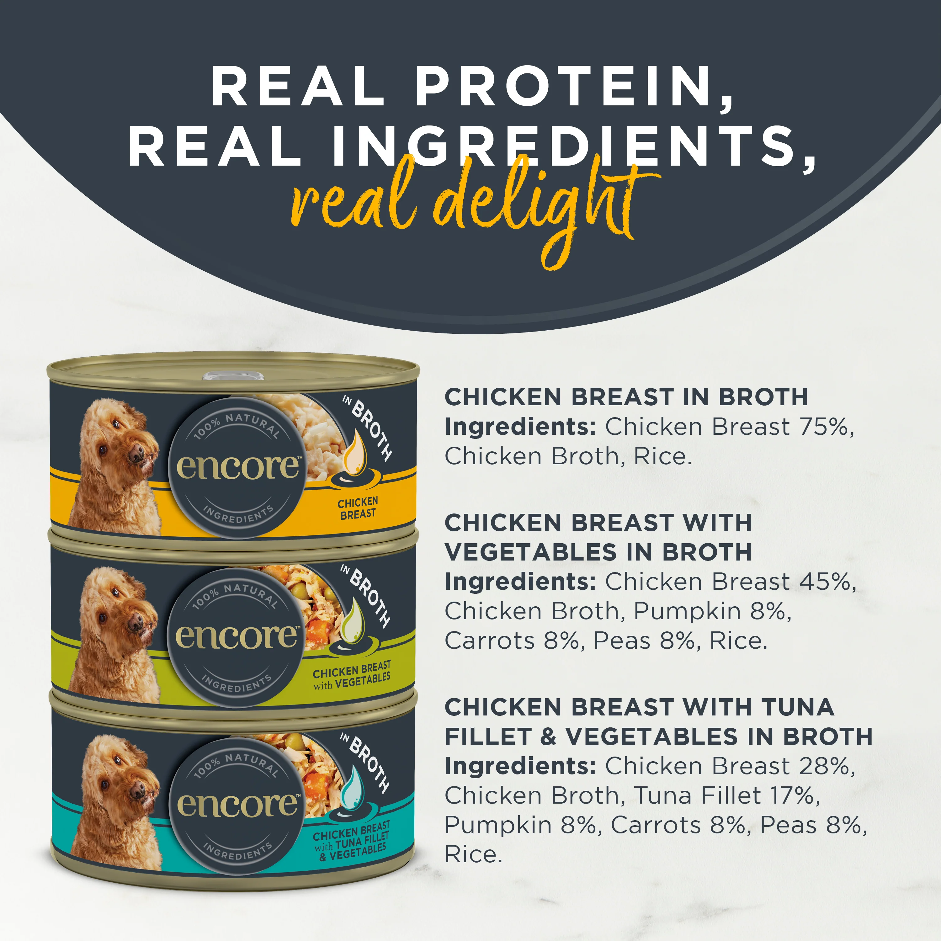 Encore Dog Tin Chicken Selection in Broth 8 x 156g - Image 3