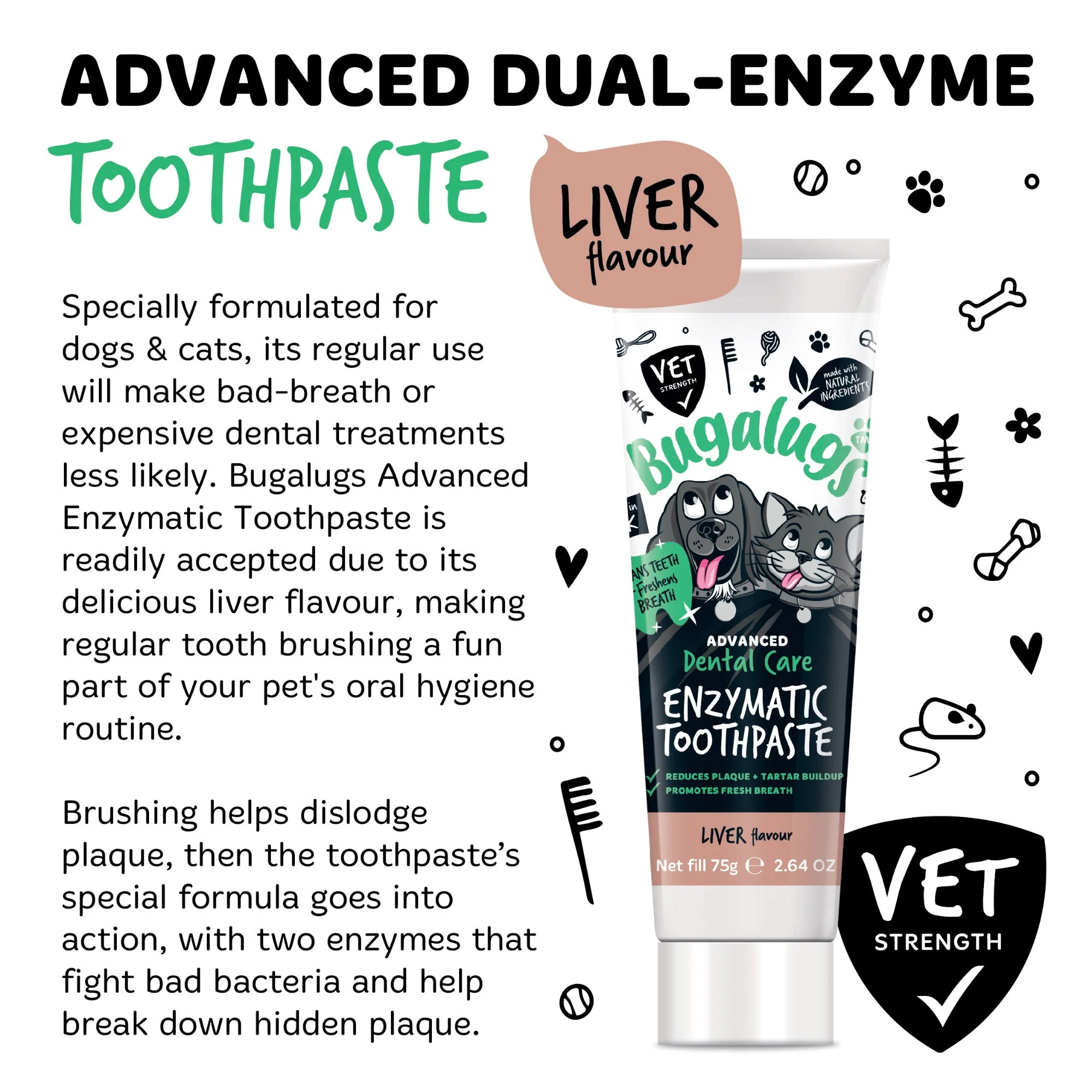 Enzymatic Toothpaste Gel 75G (Dog & Cat) Liver Flavour 75g - Image 2