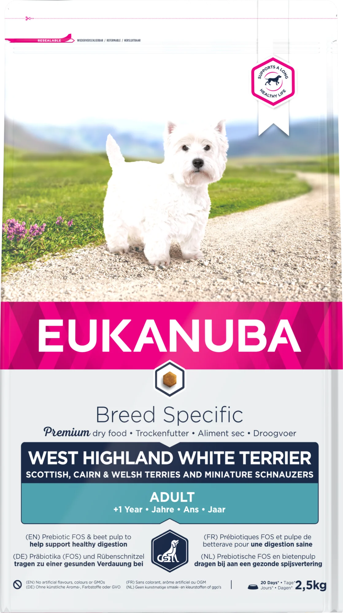 Eukanuba Breed Specific West Highland White Terrier Adult Dry Dog Food - 2.5kg