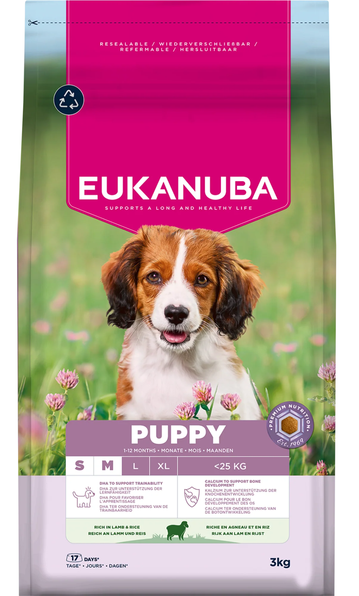 Eukanuba Dog Puppy & Junior Small/Medium Lamb & Rice 3kg