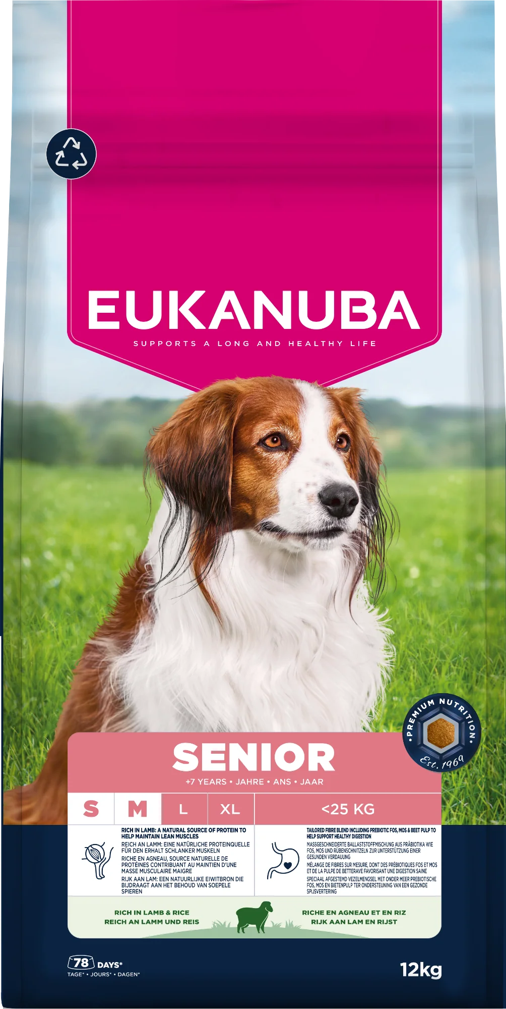 Eukanuba Dog Senior Small/Medium Lamb & Rice 12kg