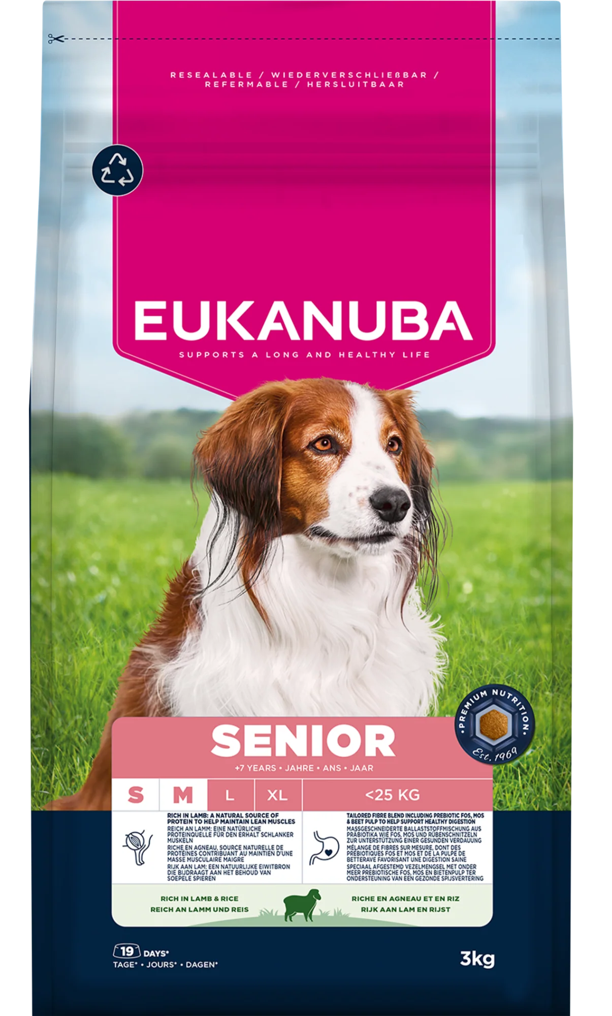 Eukanuba Dog Senior Small/Medium Lamb & Rice 3kg