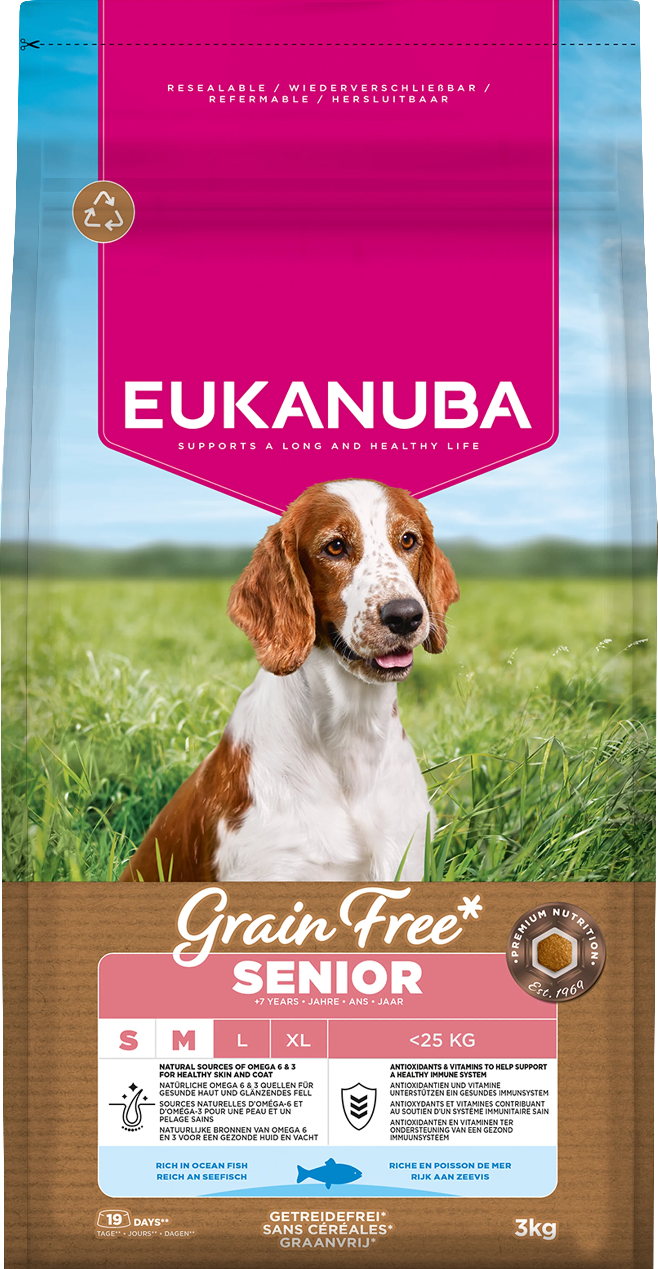 Eukanuba Grain Free - Ocean Fish - Senior Small/Medium 3kg