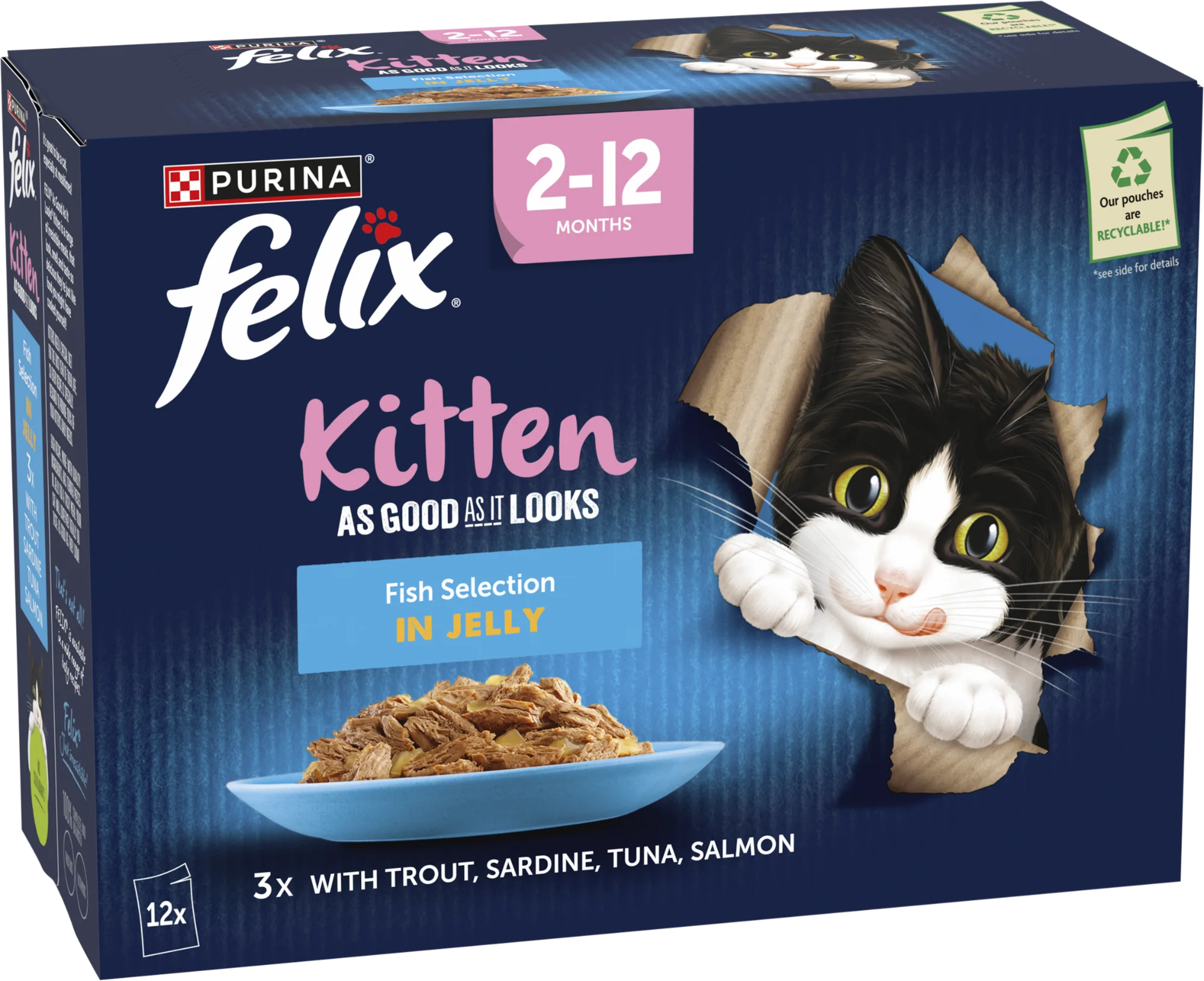 Felix AGAIL Kitten Fish in Jelly (12x85g) - Image 2