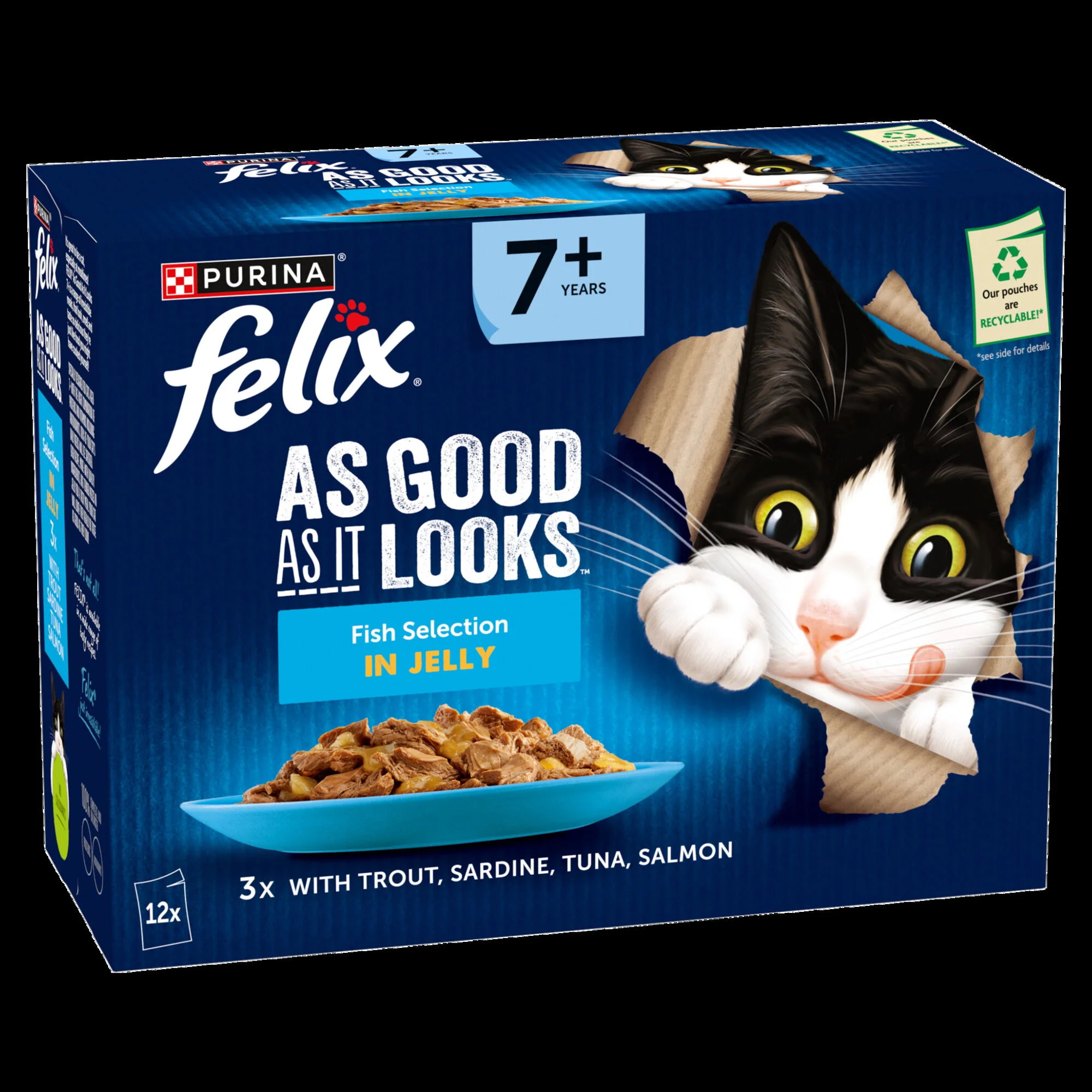Felix AGAIL Senior Fish in Jelly (12x85g) - Image 2