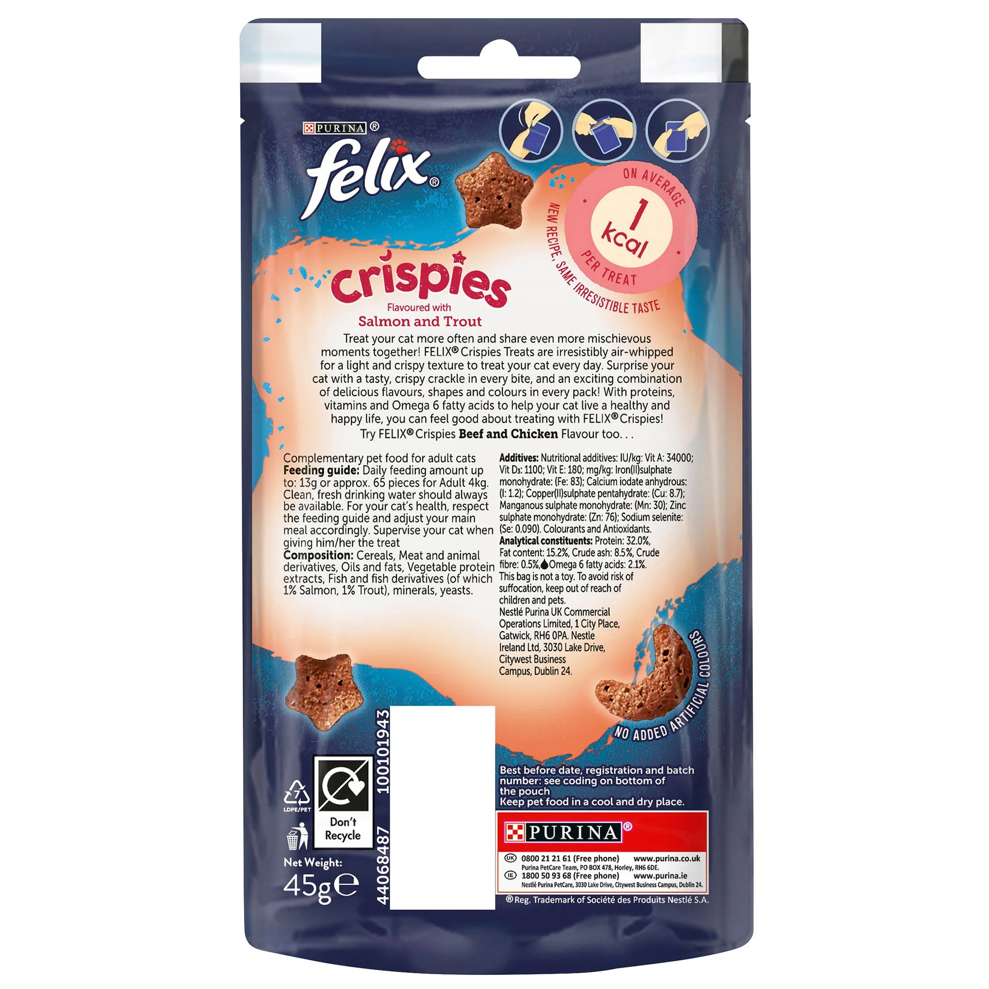 Felix Crispies Salmon & Trout 45g - Image 3
