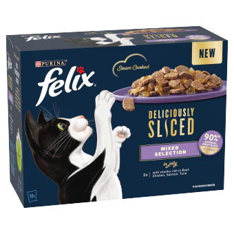 Felix Deli Sliced Adult Cat Food Mixed Selection 12x80g