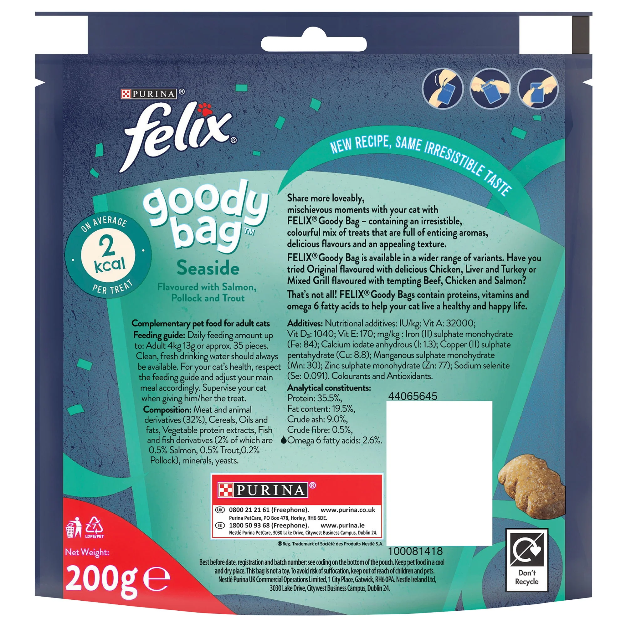 Felix Goody Bag Cat Treats Seaside Mix 200g - Image 3
