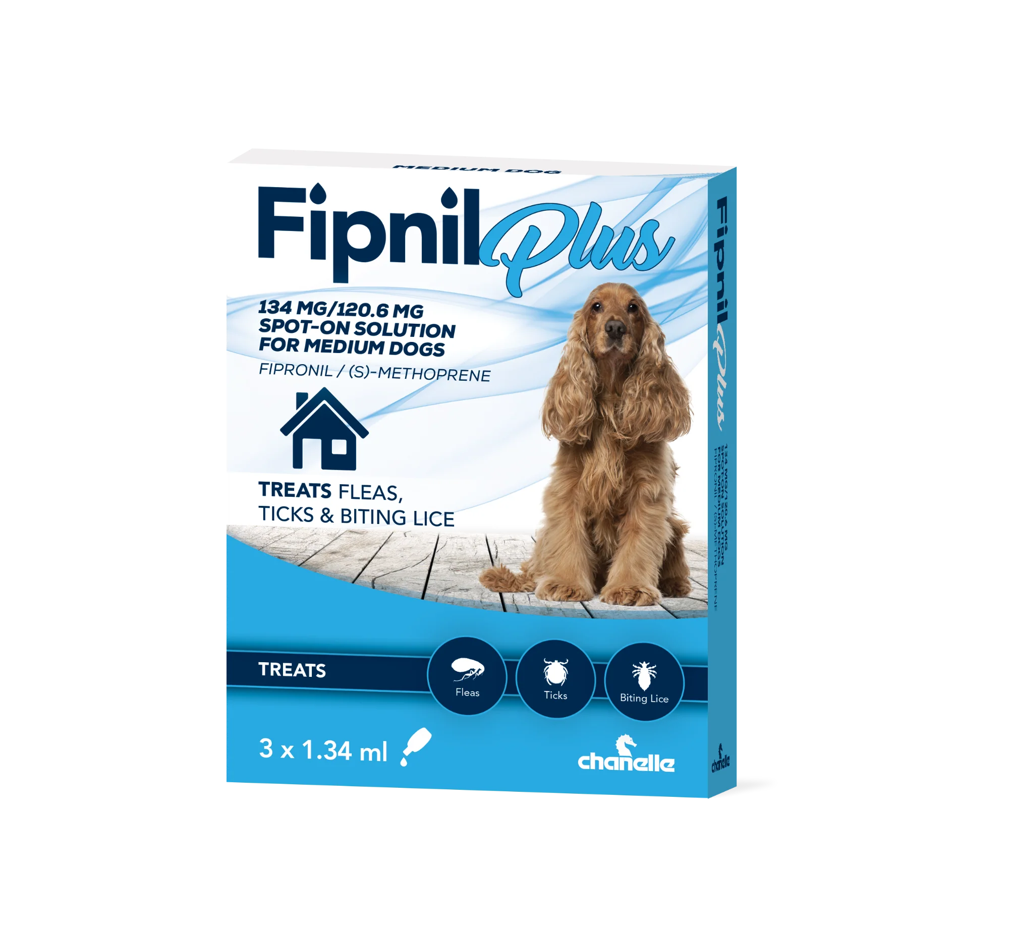 Fipnil Plus 134mg Med Dog 3's
