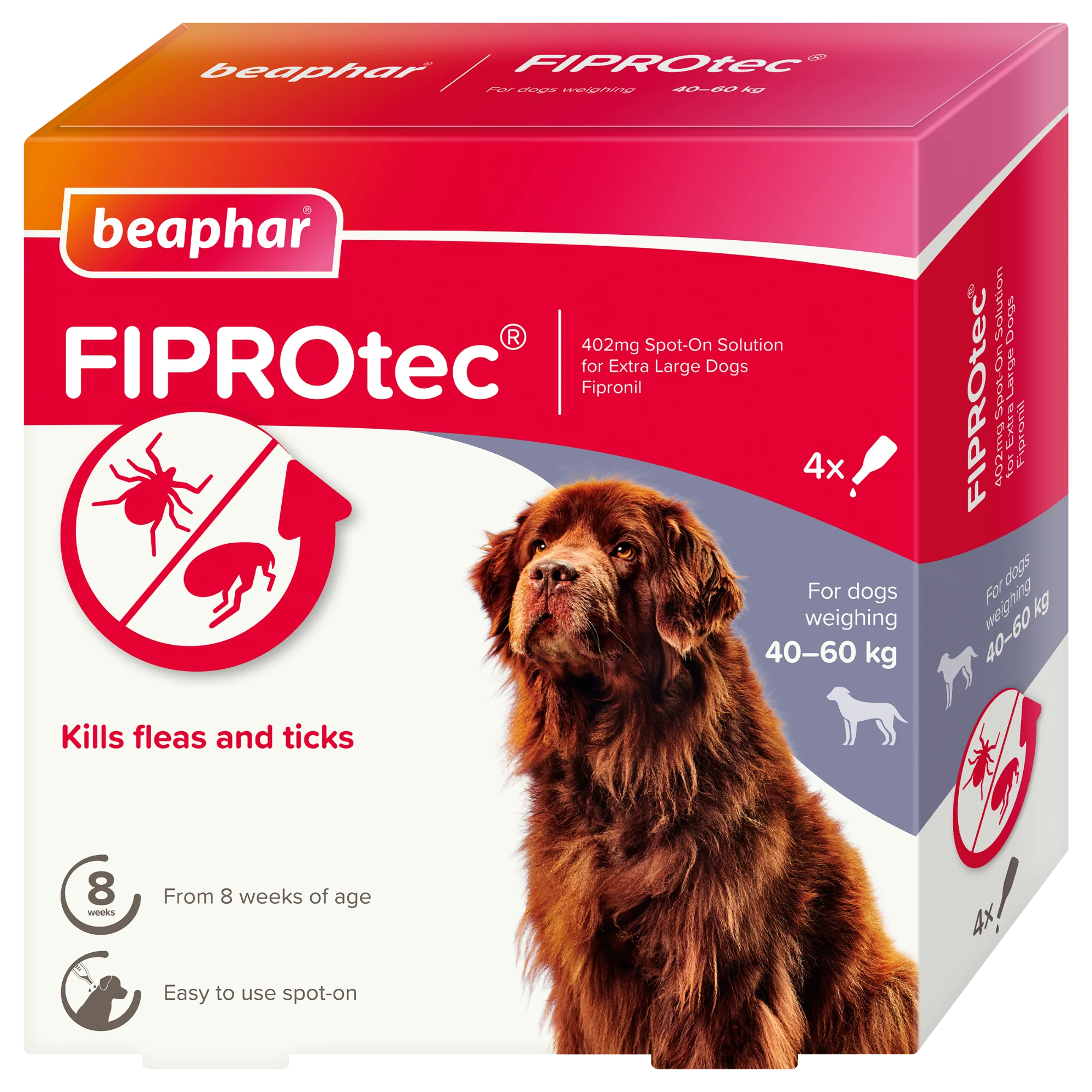 Fiprotec Spot On Extra Large Dog 4 Pipette