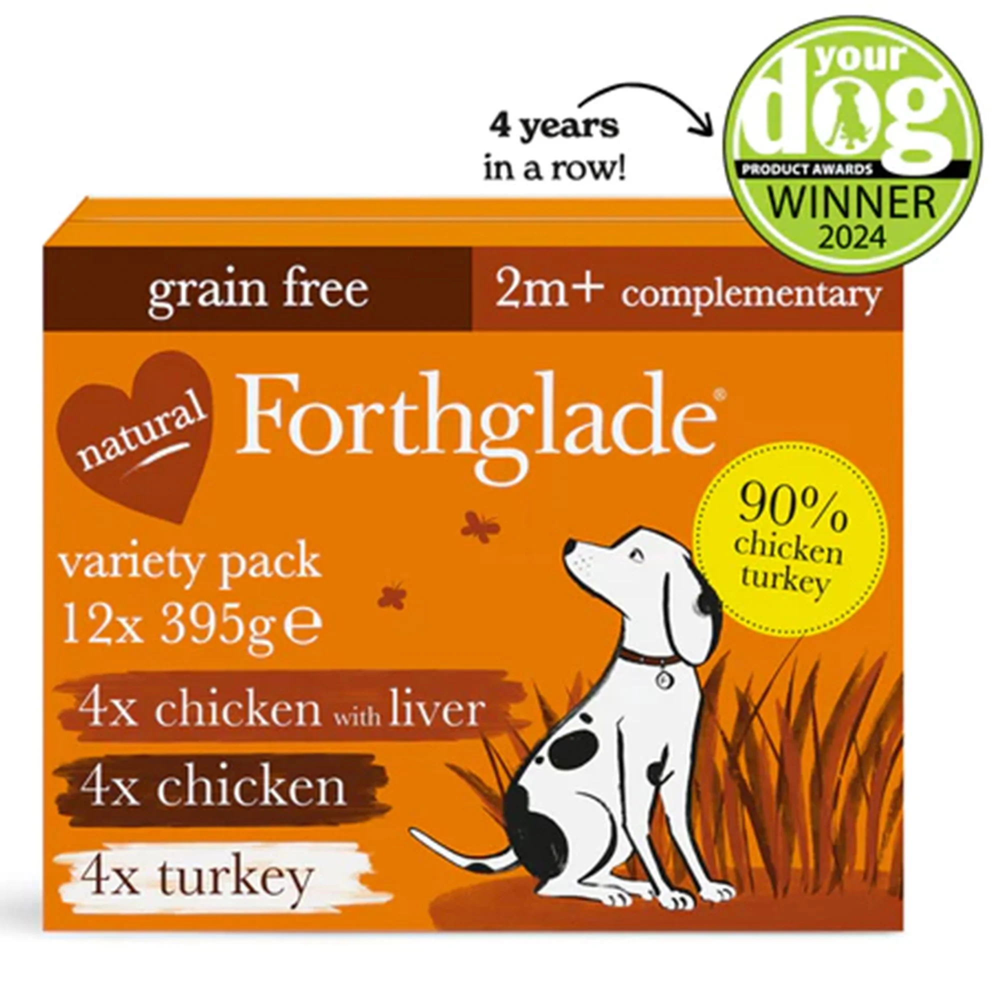 Forthglade Adt GF Multicase Just 90% Chk Trk Lvr 12x395g - Image 2