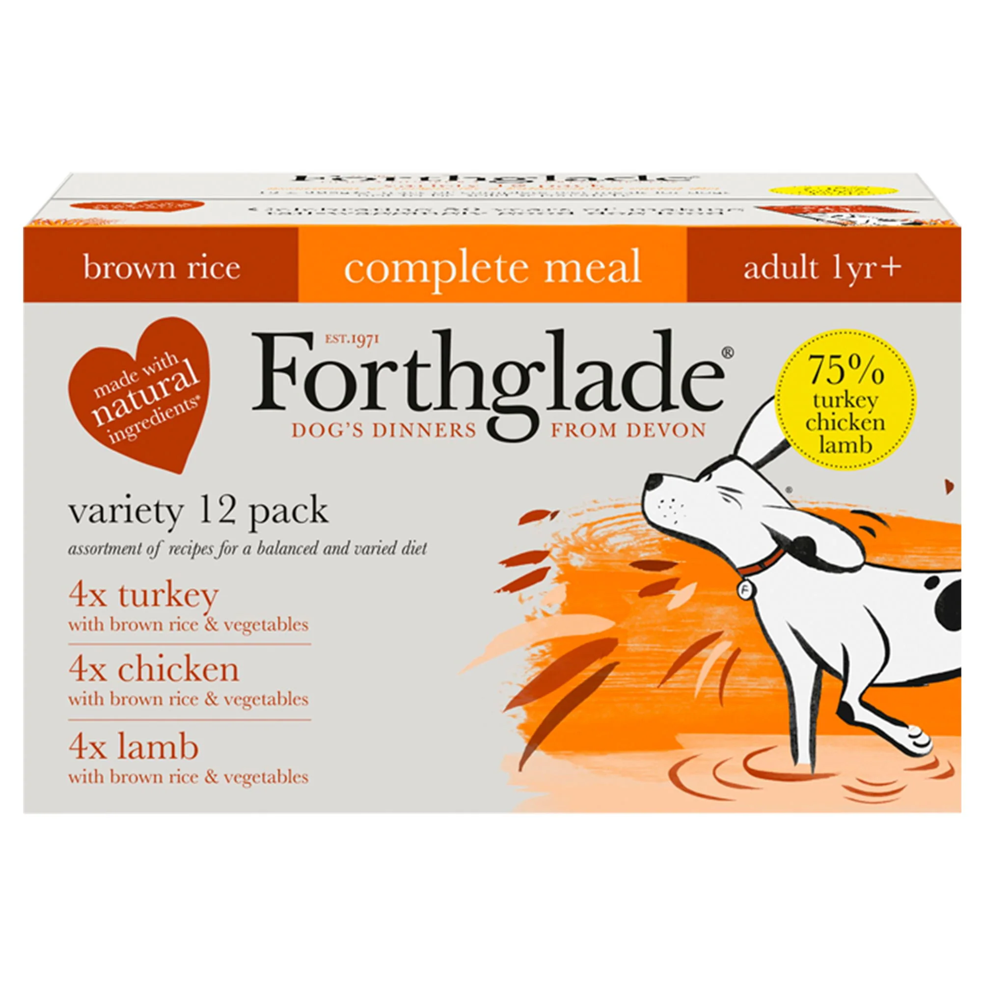 Forthglade Adt Multi Comp Trk Lmb & Chk Brown Rice 12x395g - Image 2