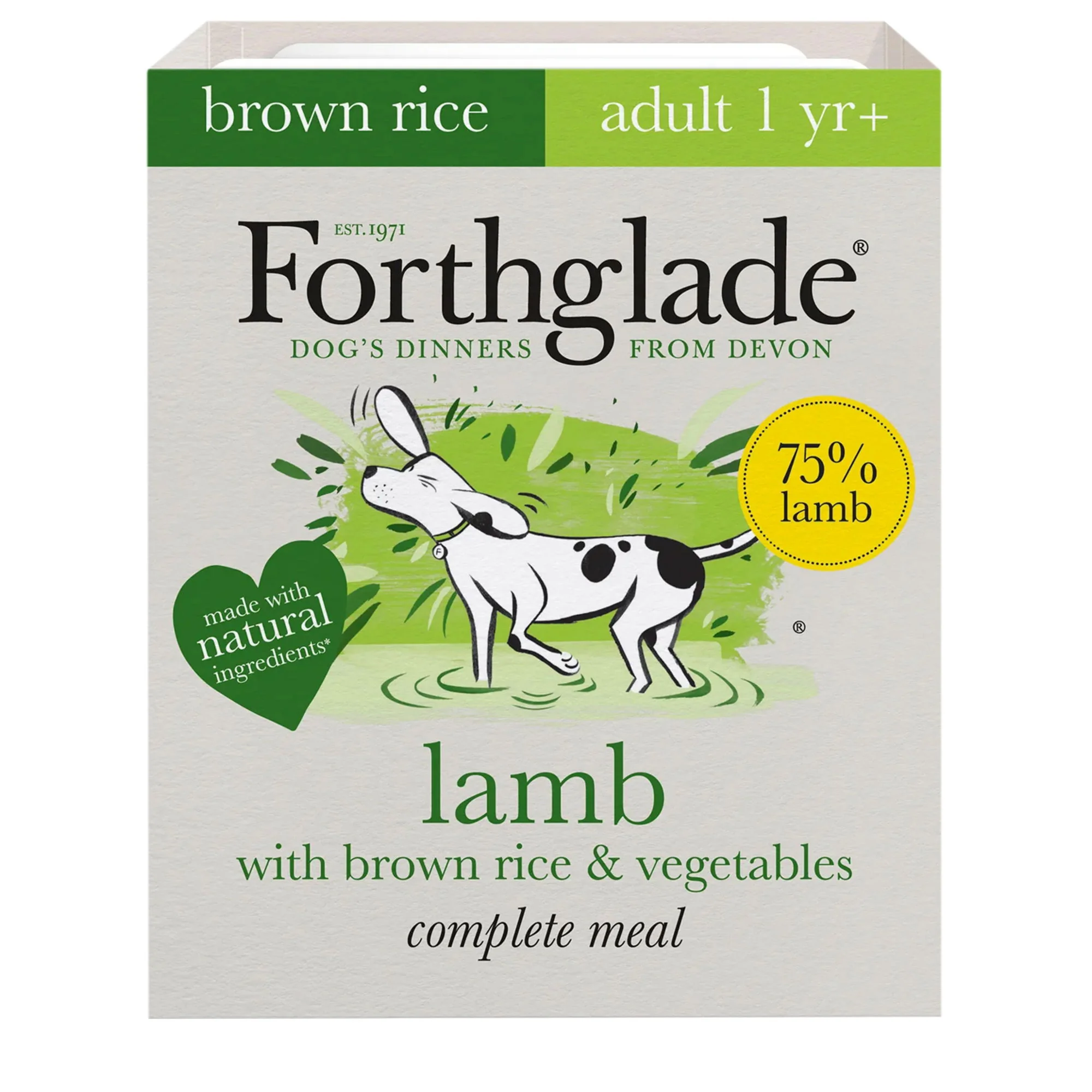 Forthglade Adult Comp Lamb Brown Rice & Veg 395g - Image 2