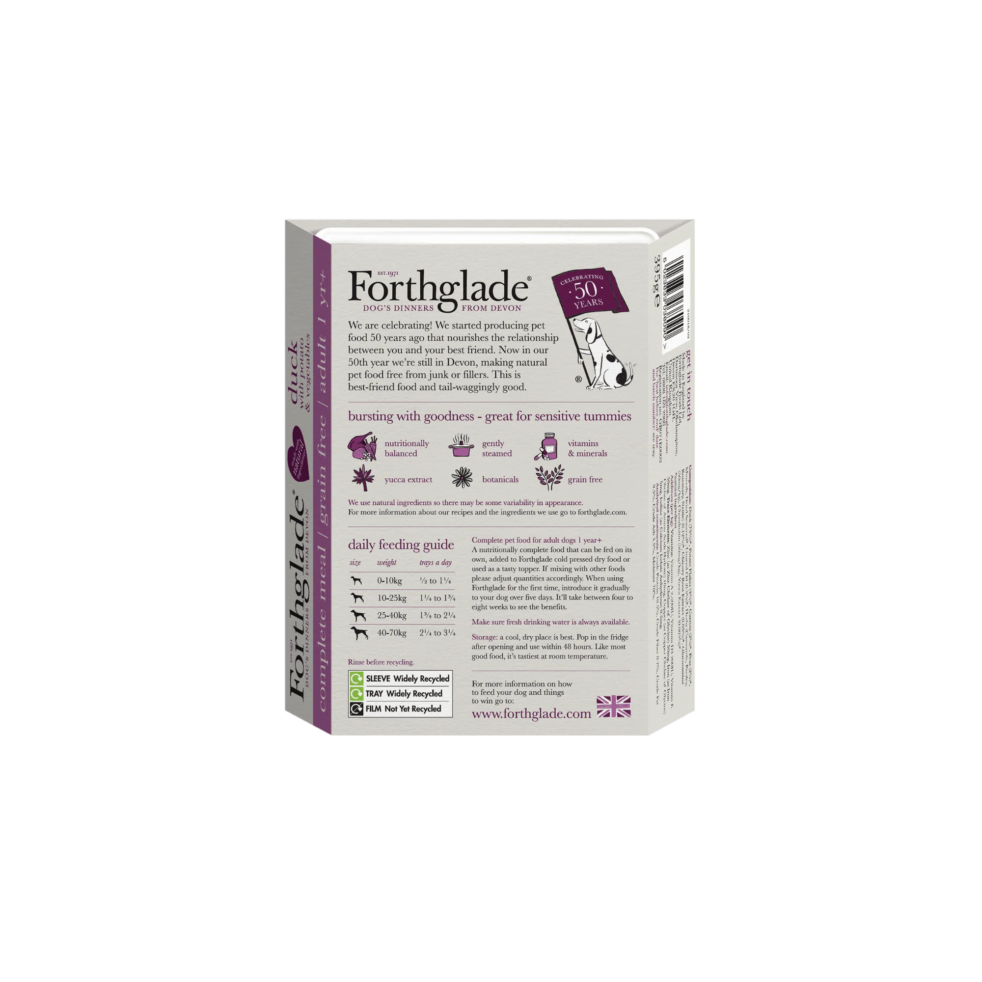 Forthglade Adult GF Comp Duck Potato & Veg 395g - Image 2