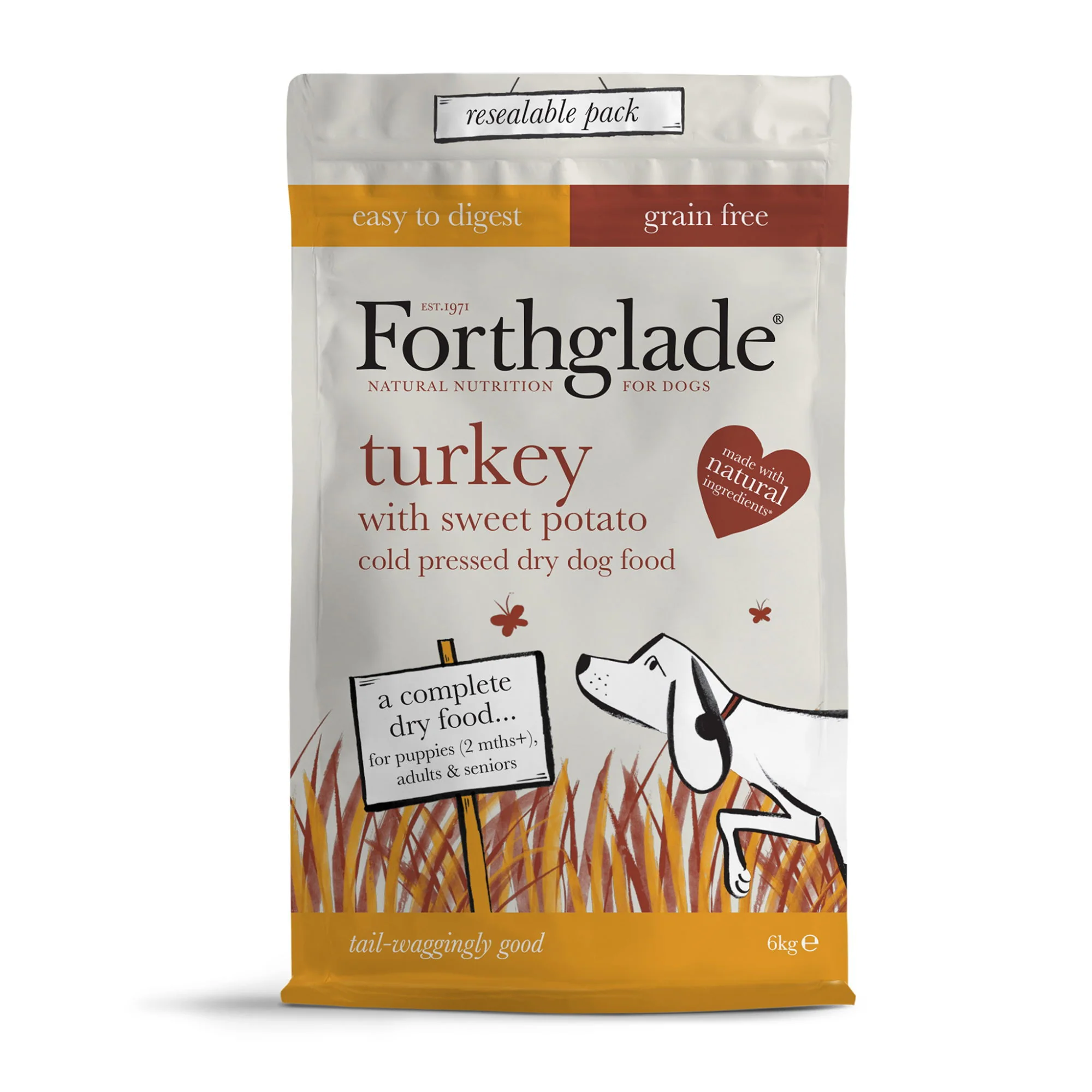 Forthglade Dog Adult Grain Free Cold Pressed Turkey 6kg - Image 2