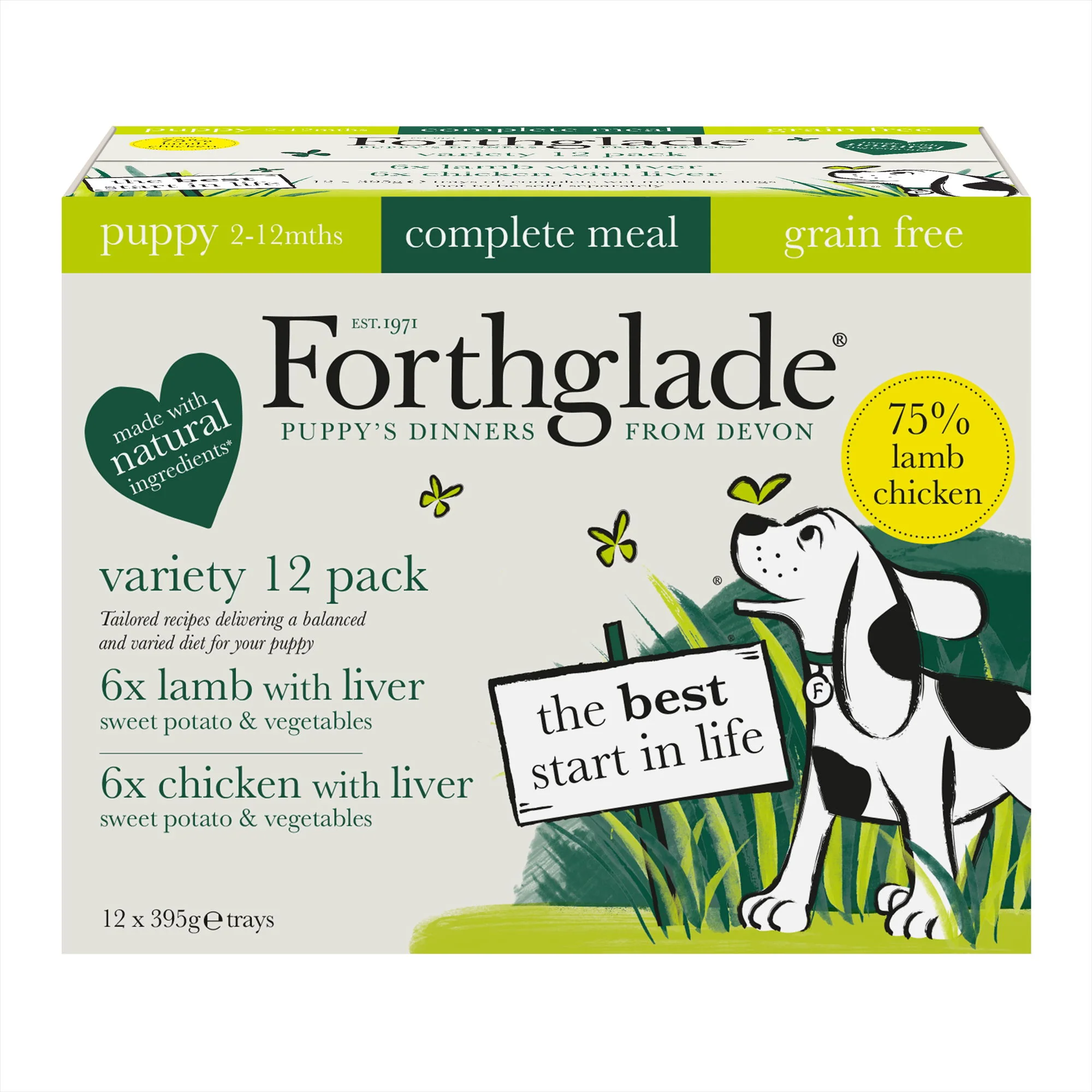 Forthglade Puppy Grain Free Multicase Complete Lamb with Liver & Chicken with Liver