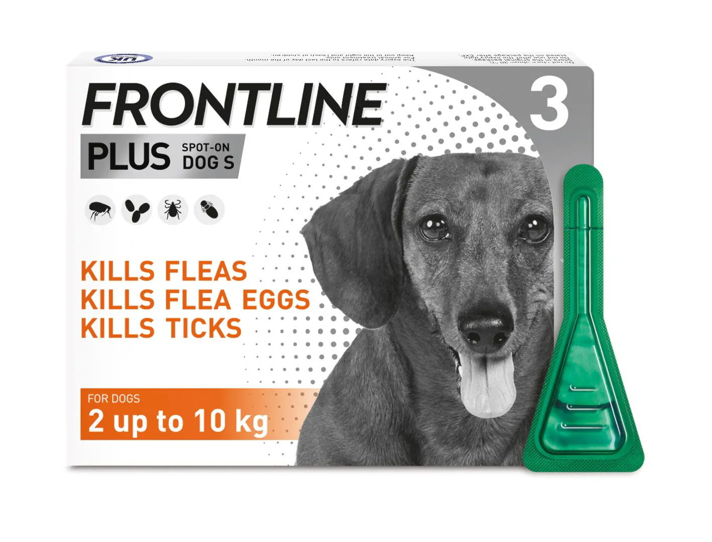 Frontline Plus Spot On Small Dog 2-10kg 3 Pipettes