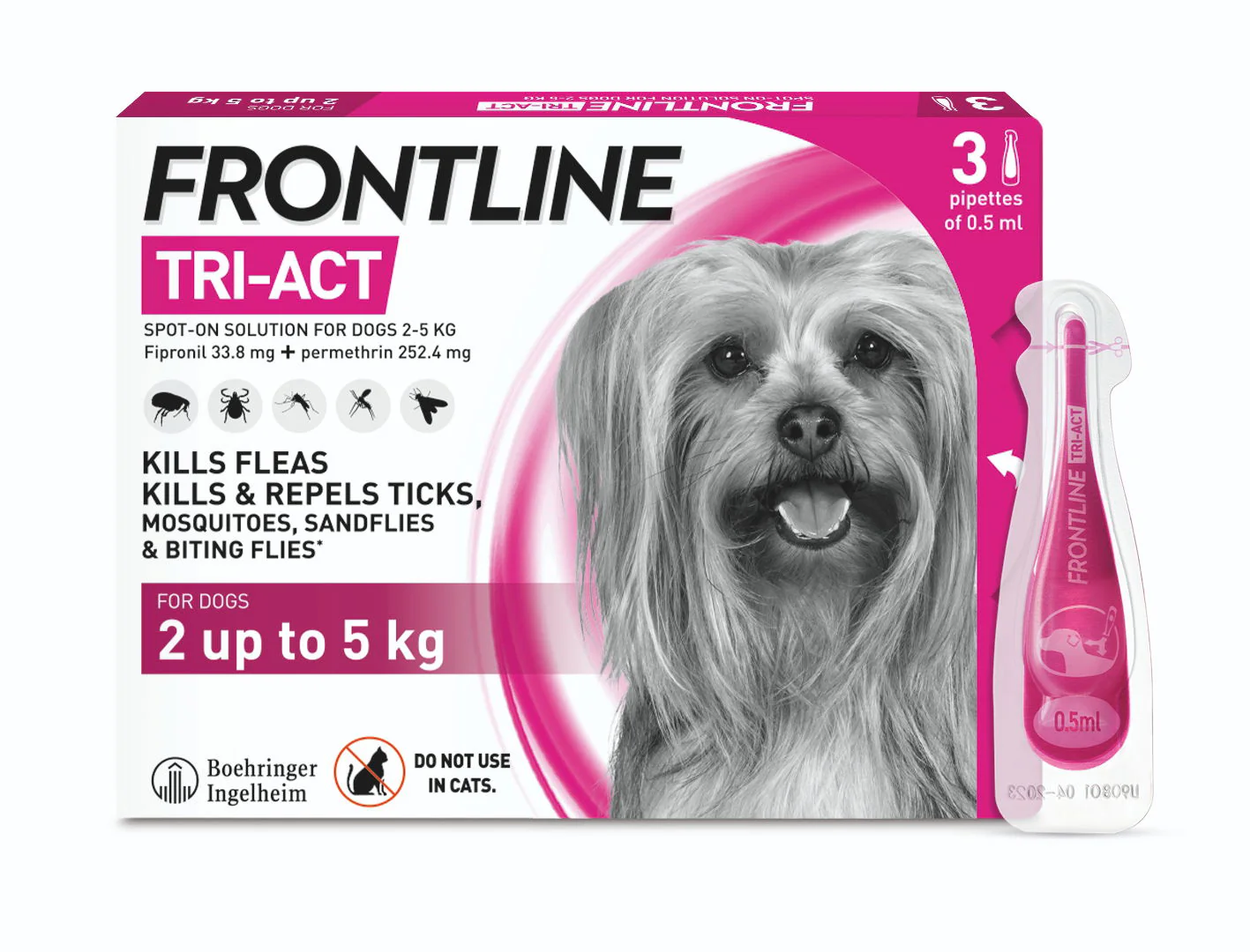 Frontline Tri-act XSml Dog 2-5kg 3 Pipettes