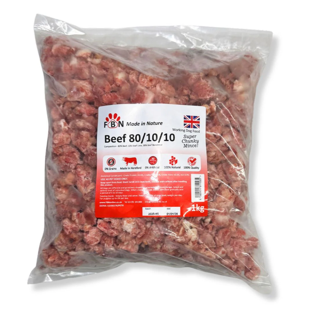 Fur Baby Nutrition Beef 80-10-10 Frozen Dog Food 1kg - Image 2