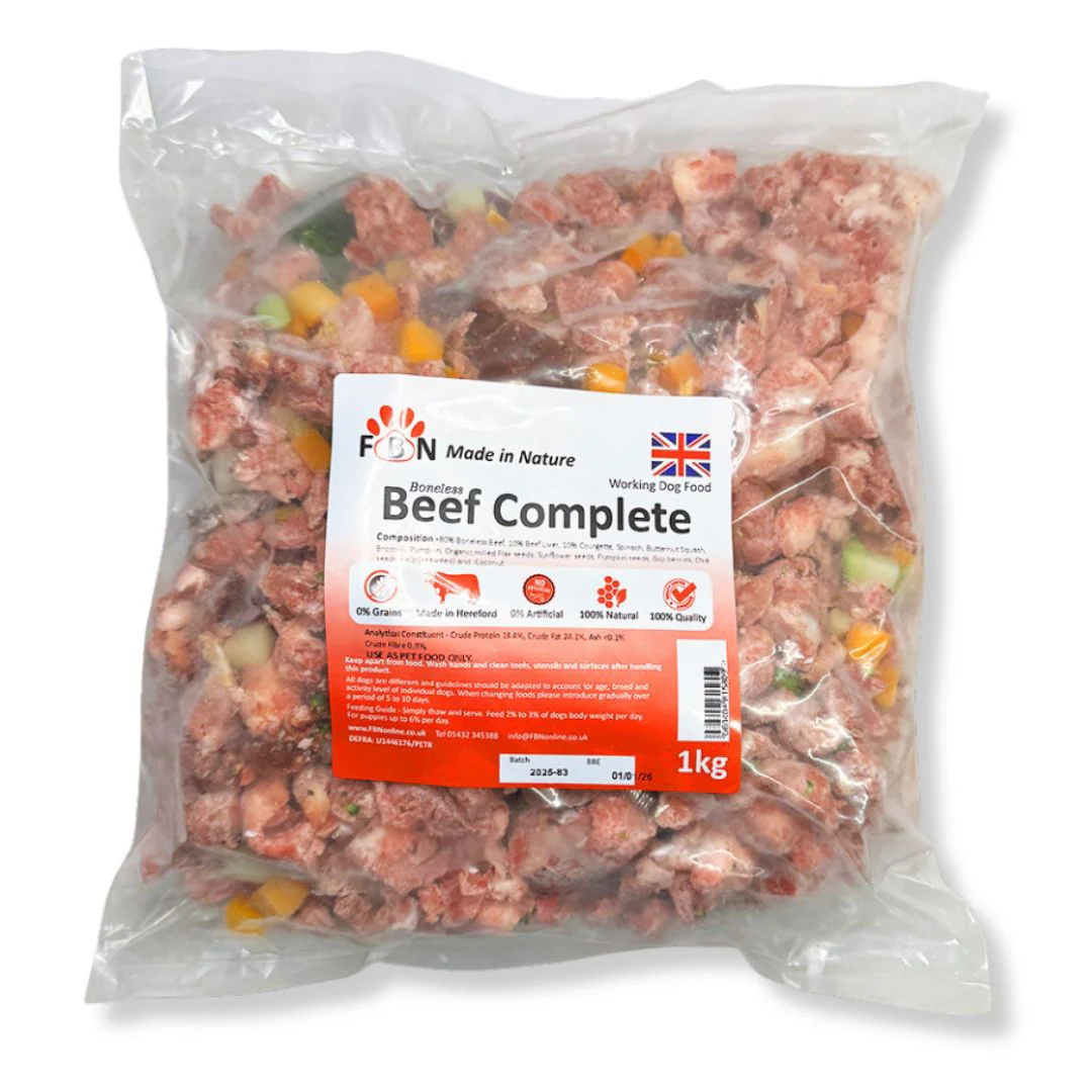 Fur Baby Nutrition Beef Complete Frozen Dog Food 1kg - Image 2