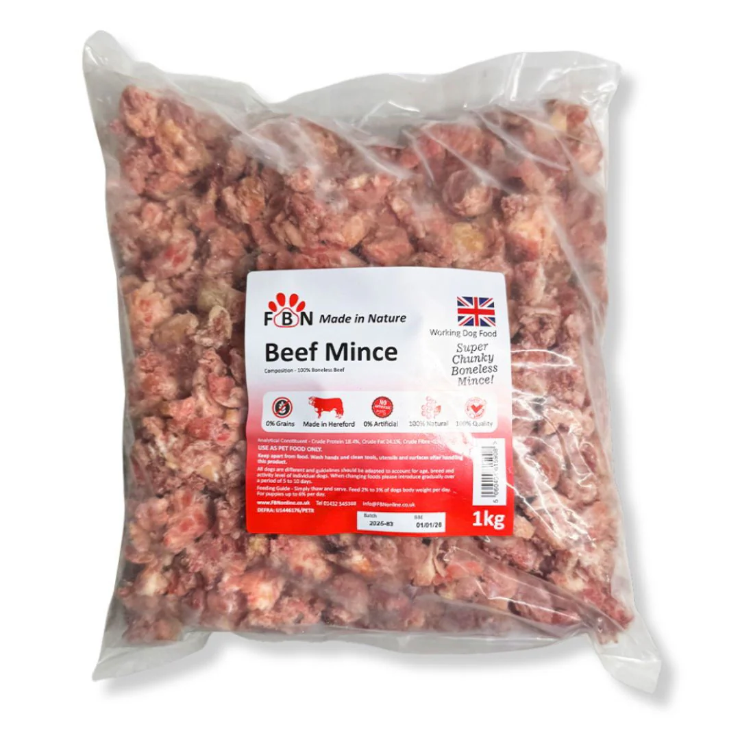 Fur Baby Nutrition Beef Mince Frozen Dog Food 1kg - Image 2