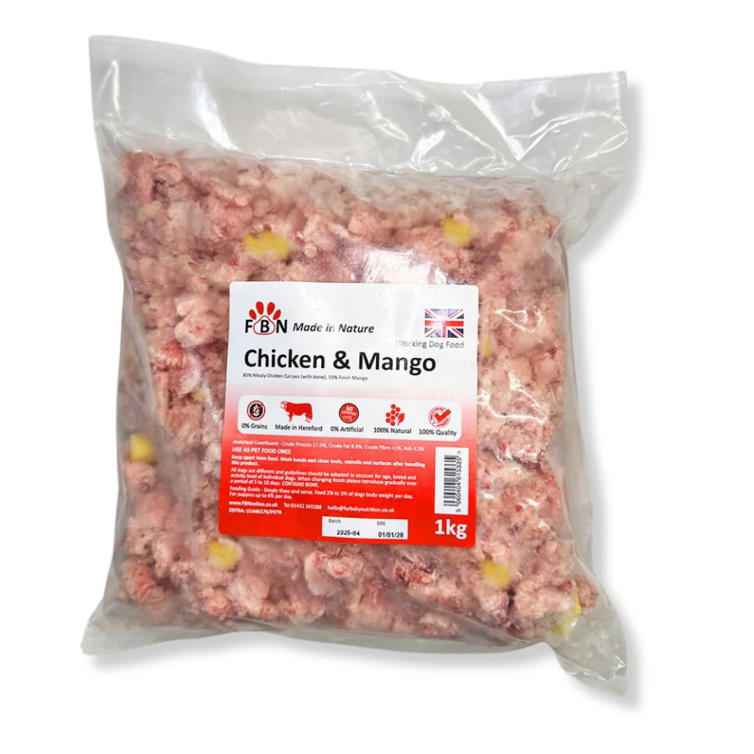 Fur Baby Nutrition Chicken & Mango Frozen Dog Food 1kg - Image 2