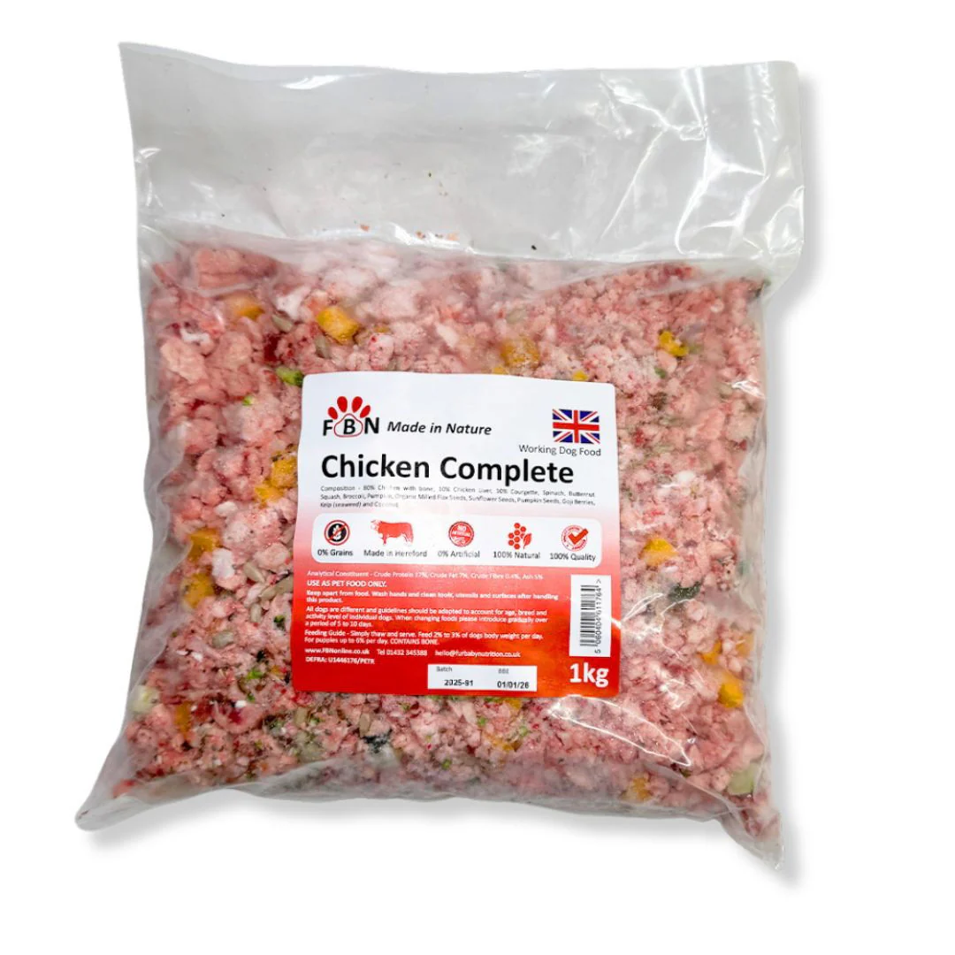 Fur Baby Nutrition Chicken Complete Frozen Dog Food 1kg - Image 2